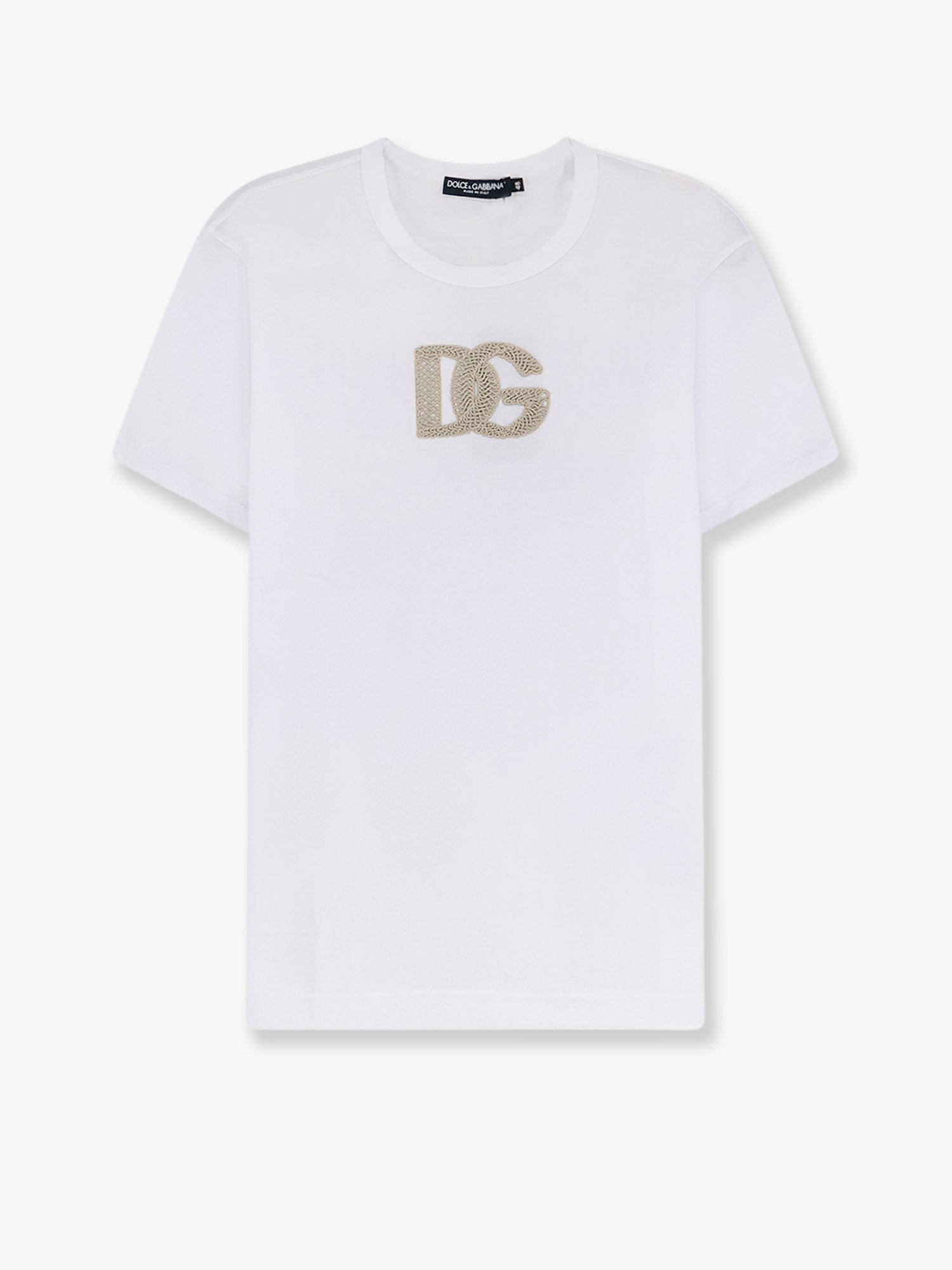 Dolce & Gabbana Cotton T-shirt With Patch Logo On The Front