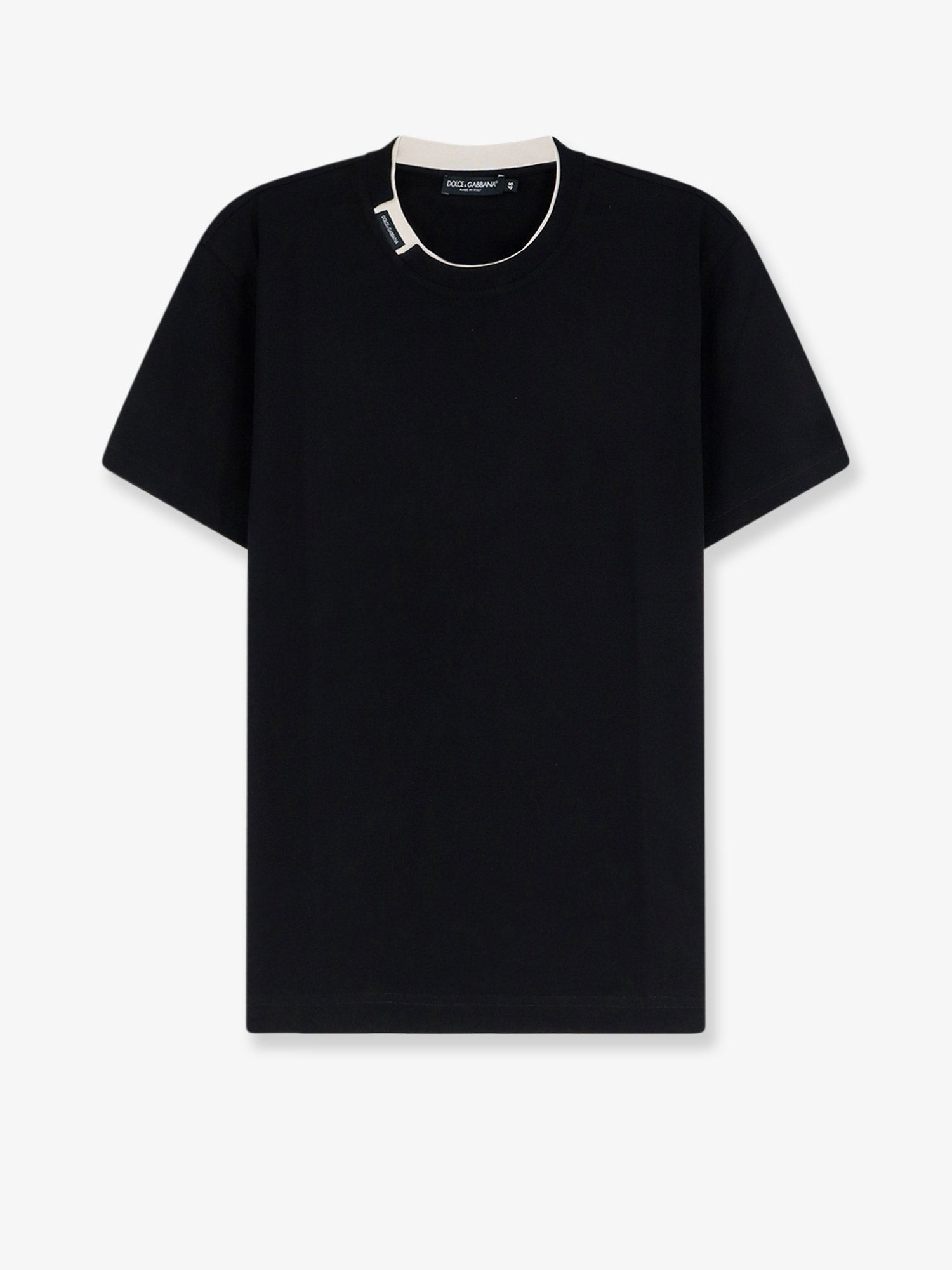 Dolce & Gabbana Cotton T-shirt With Contrasting Profile