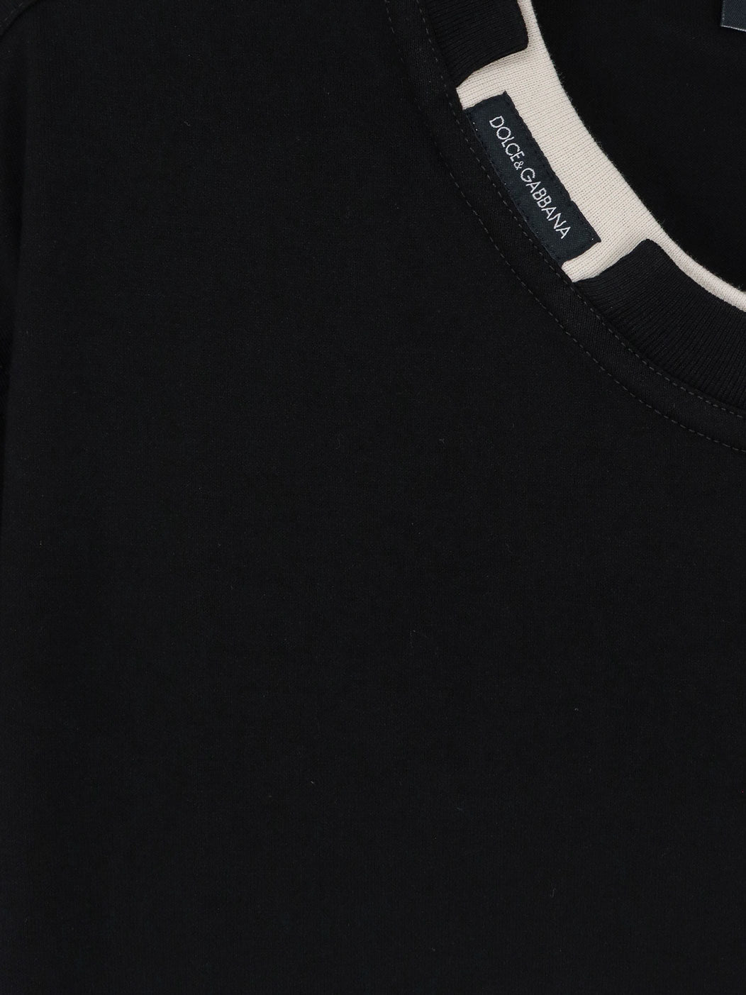 Dolce & Gabbana Cotton T-shirt With Contrasting Profile