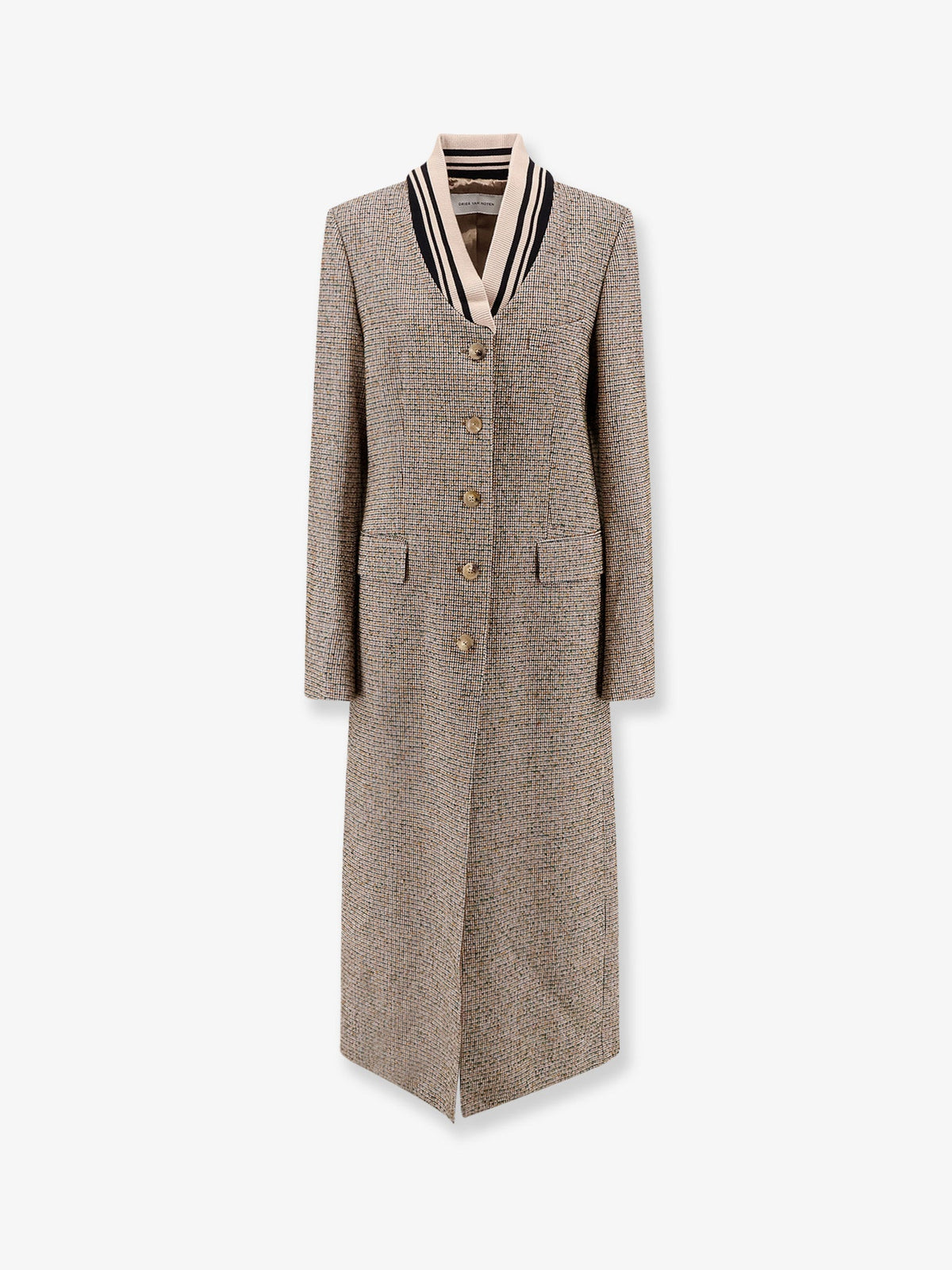 Dries Van Noten Ritt Madras Cotton Blend Coat