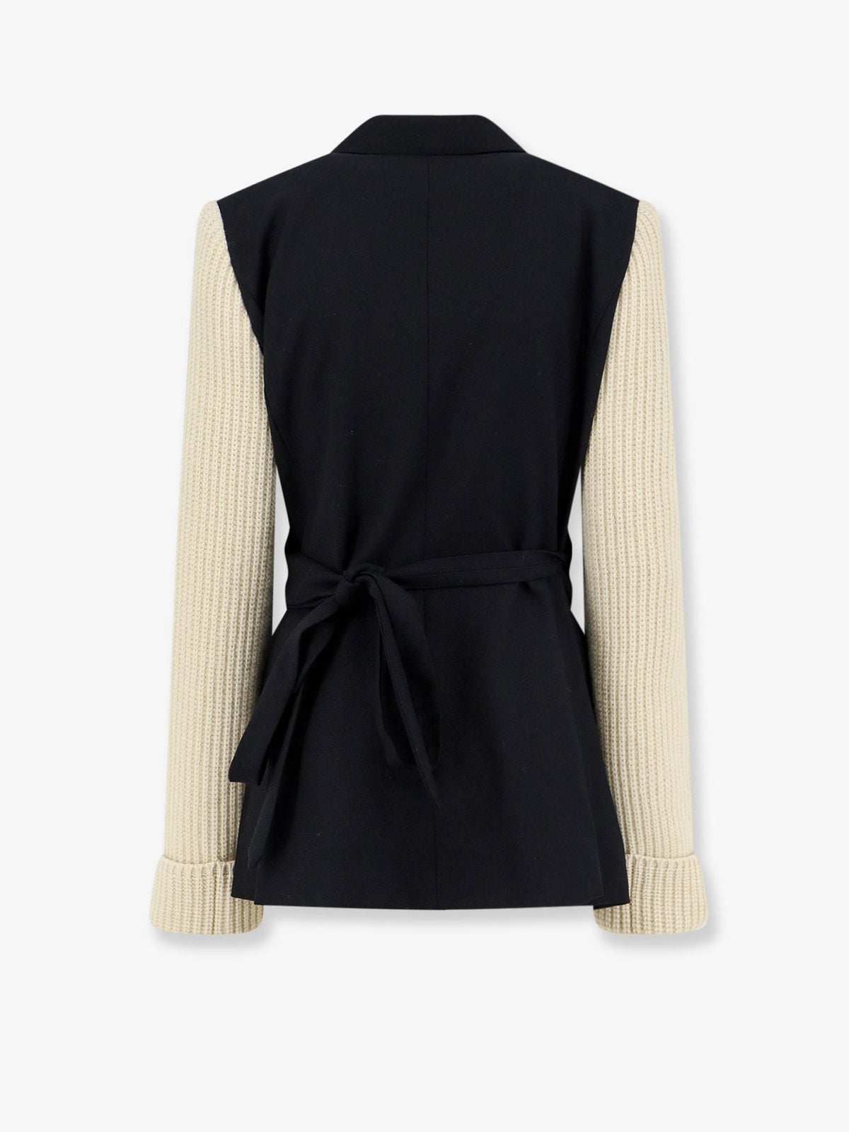 Dries Van Noten Beline Bis Wool Blazer With Contrasting Sleeves