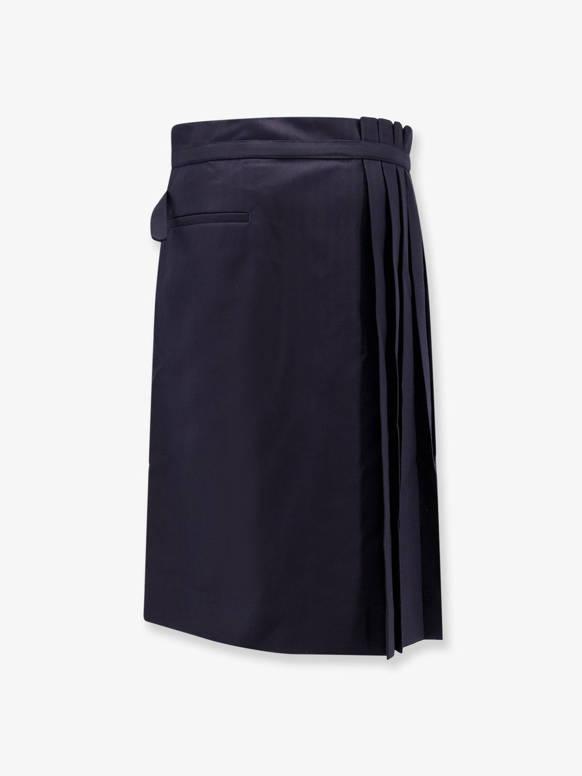 Dries Van Noten Sim Pleated Wool Midi Skirt