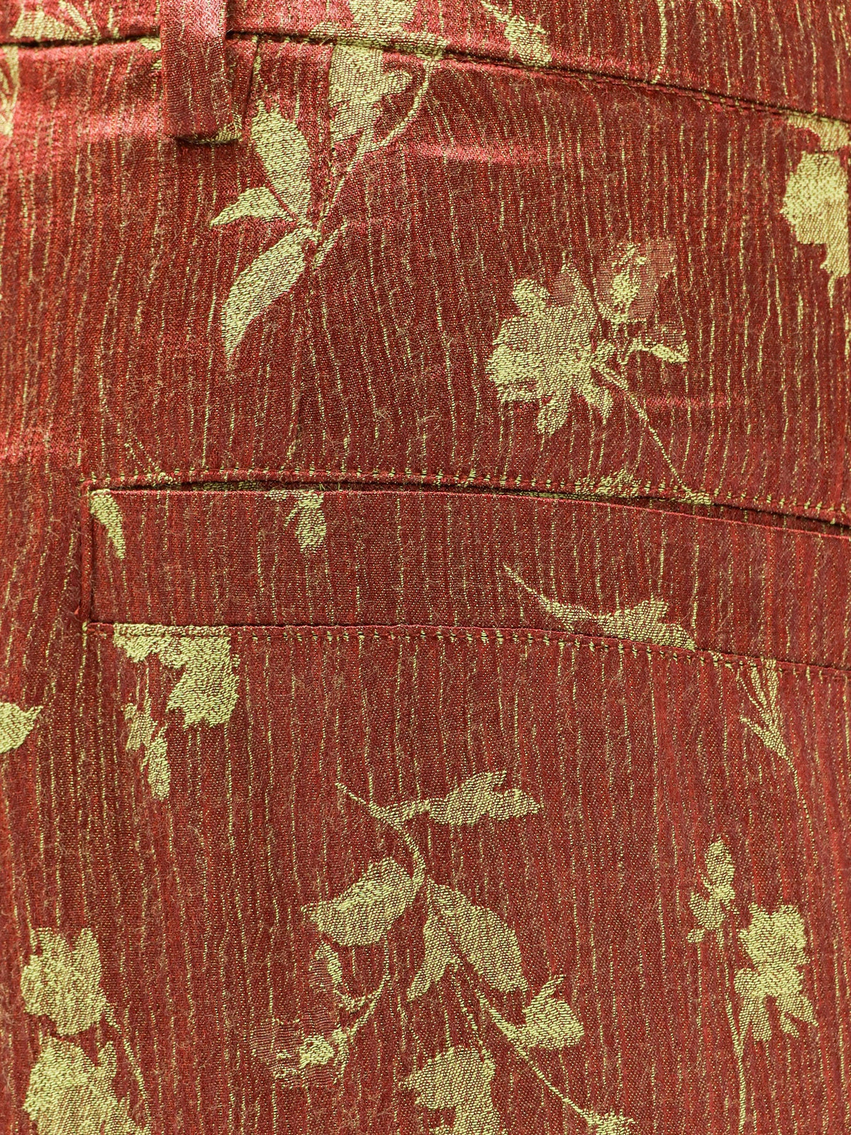 Dries Van Noten Viscose Blend Trousers With Floral Pattern