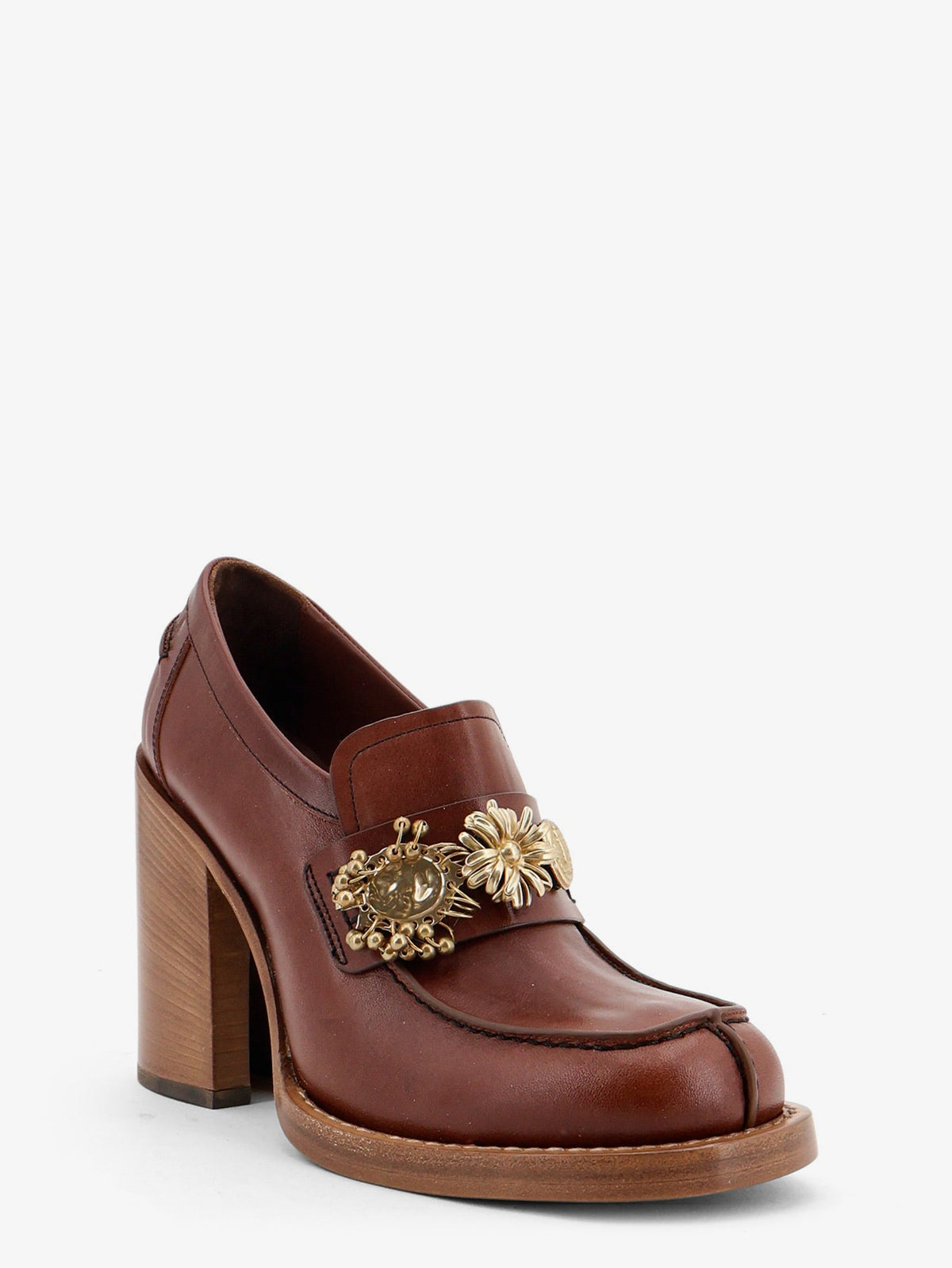 Dries Van Noten Leather Loafers With Hells
