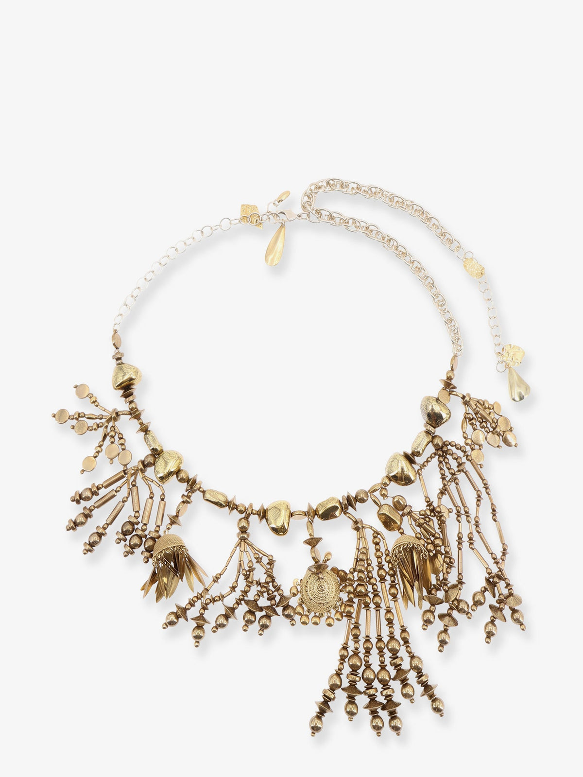 Dries Van Noten Tassel Pendant Brass And Resin Necklace
