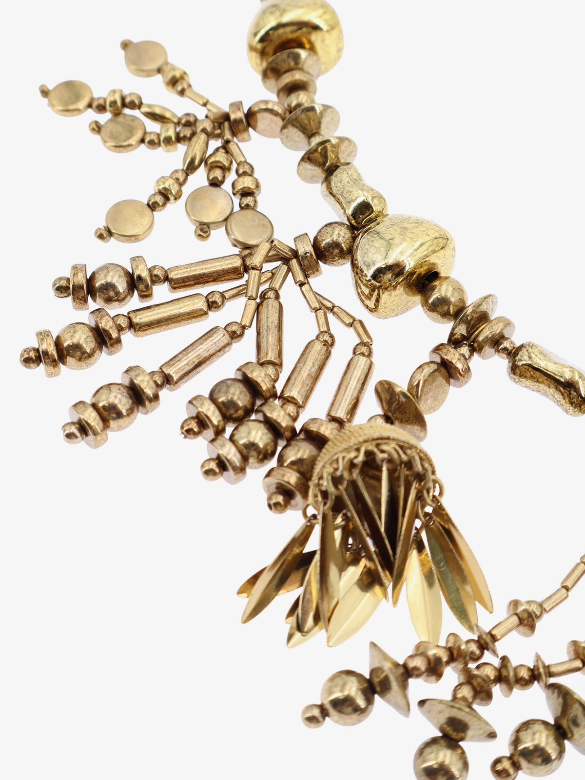 Dries Van Noten Tassel Pendant Brass And Resin Necklace