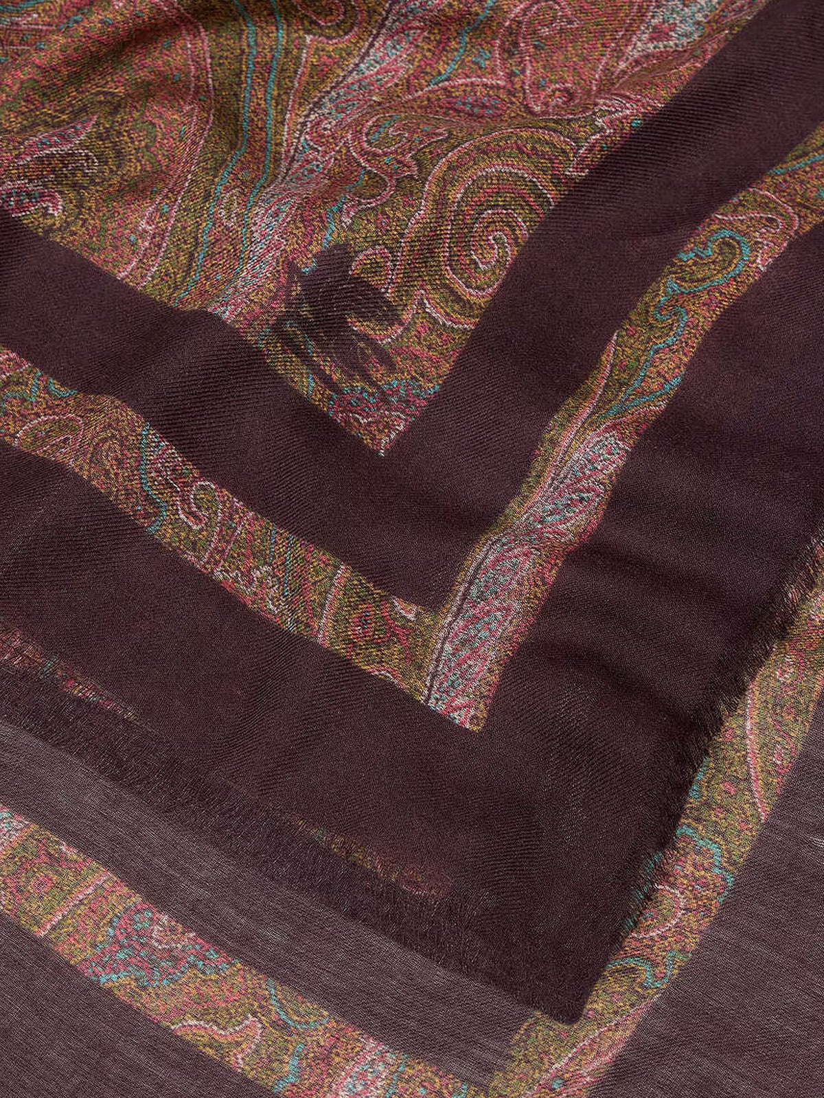 Etro Modal And Cashmere Shawl With Paisley Pattern