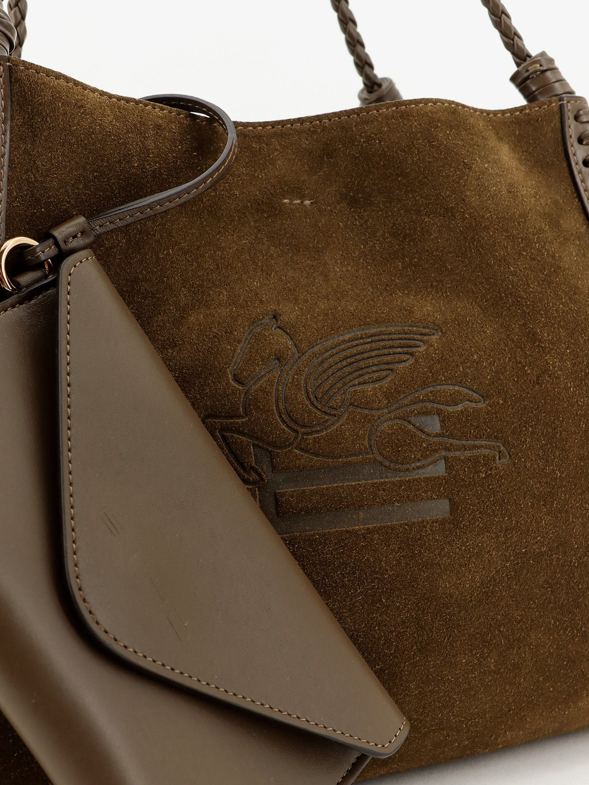 Etro Libra S Arnica Suede Shopping Bag