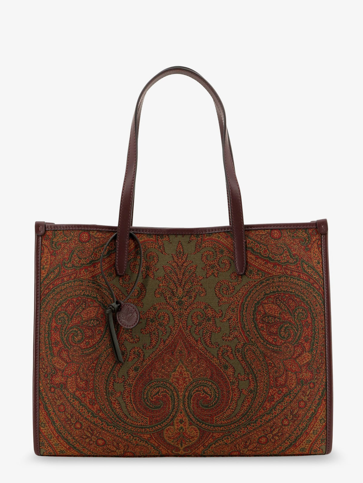 Etro Love Trotter Paisley Jacquard Shopping Bag With Leather Handles