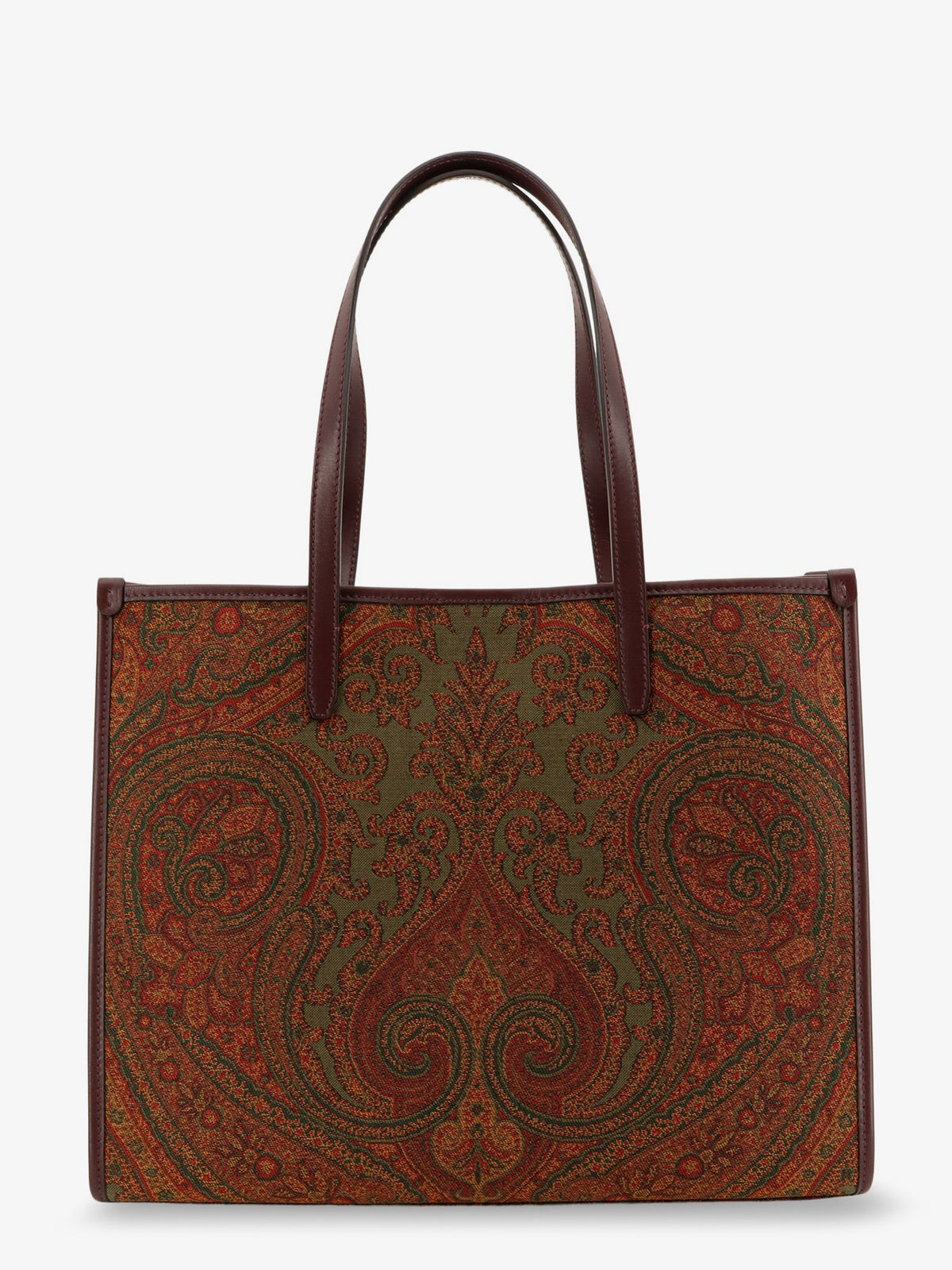 Etro Love Trotter Paisley Jacquard Shopping Bag With Leather Handles