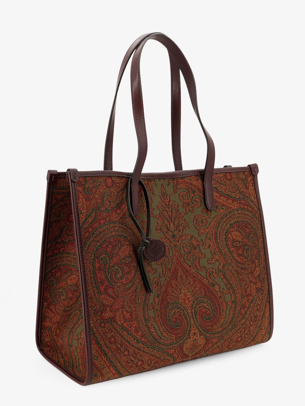Etro Love Trotter Paisley Jacquard Shopping Bag With Leather Handles