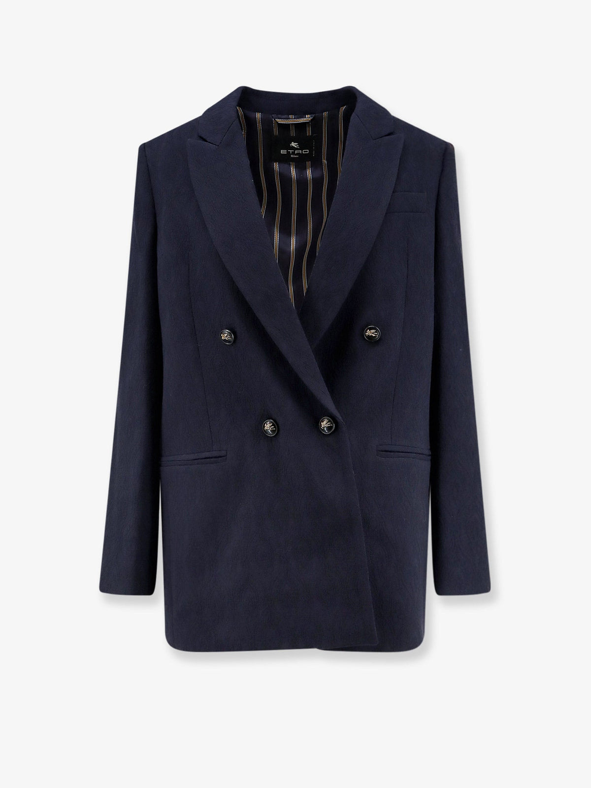 Etro Double-breasted Stretch Wool Blazer
