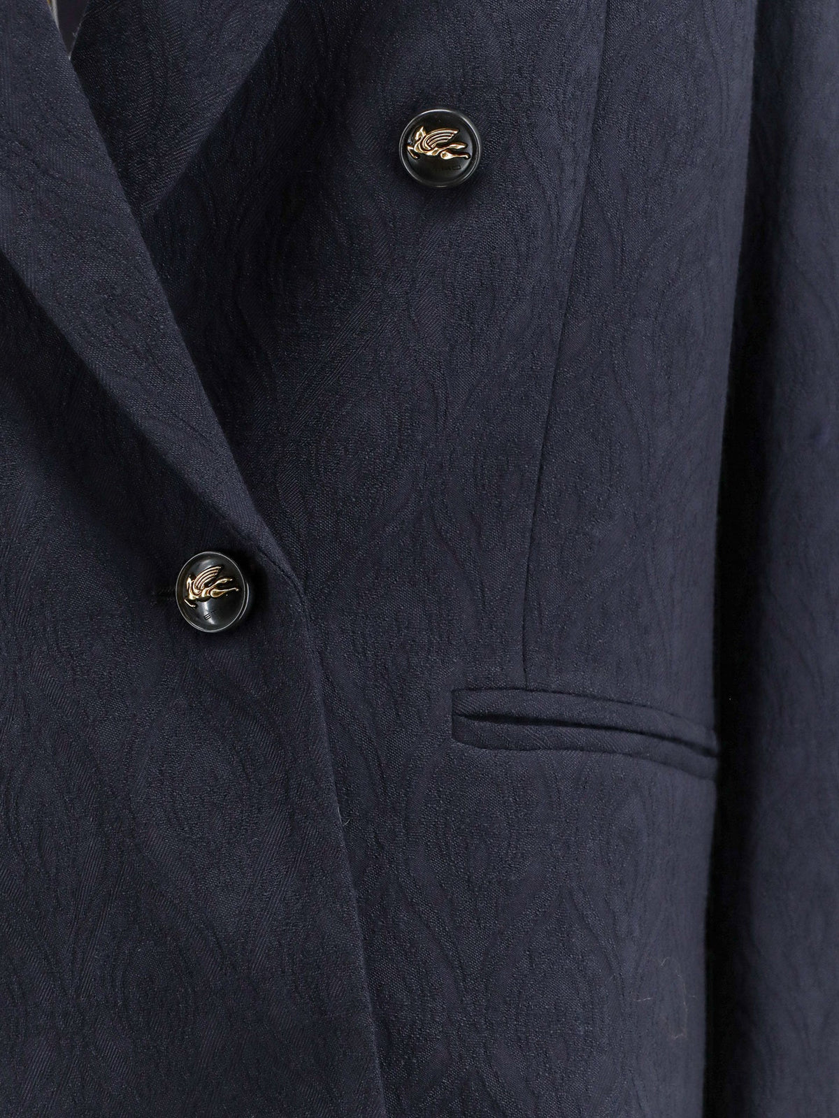 Etro Double-breasted Stretch Wool Blazer