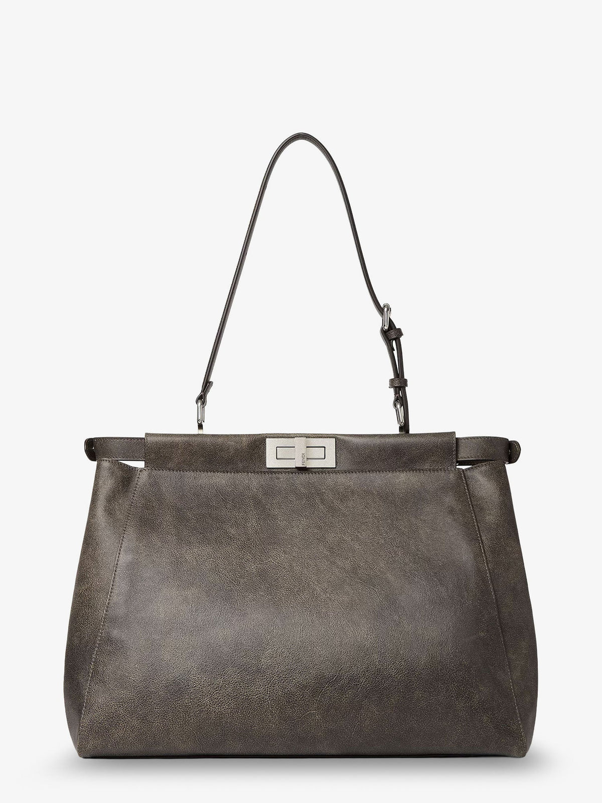Fendi My Peekaboo Large Leather Shoulder Bag With Vintage Effect