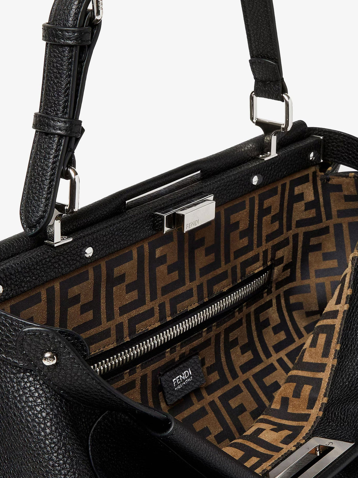 Fendi My Peekaboo Large Leather Crossbody Bag