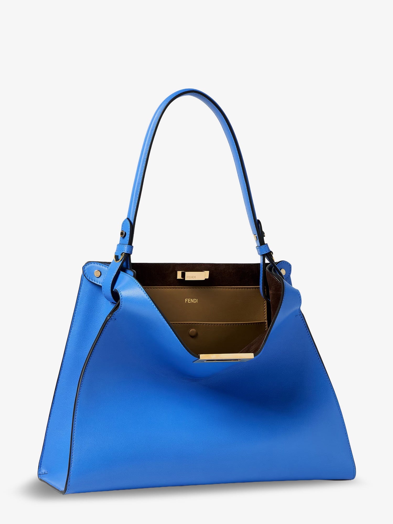 Fendi Fendi Way Medium Leather Shoulder Bag With Contrasting Lining
