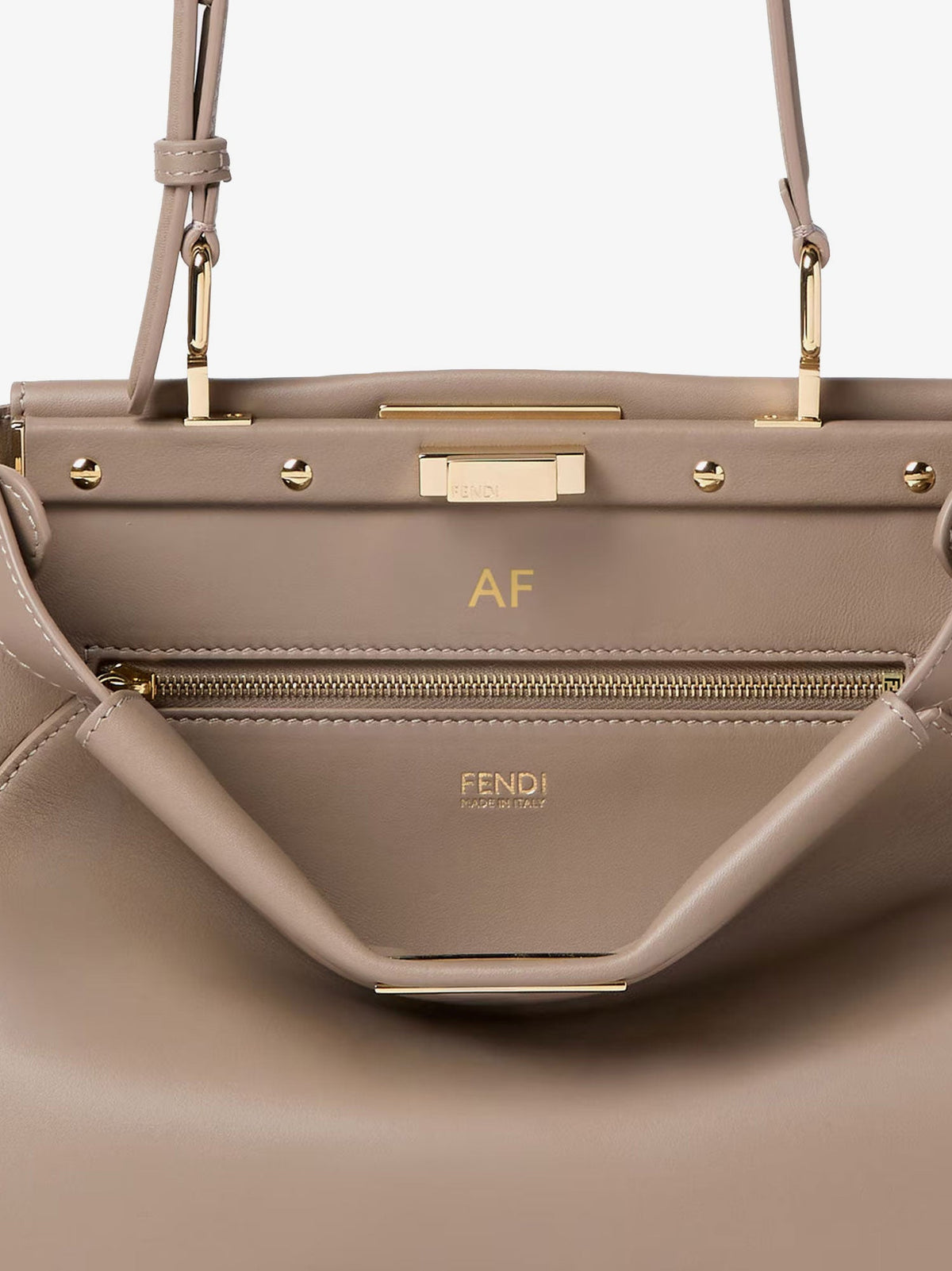 Fendi My Peekanno Small Leather Shoulder Bag