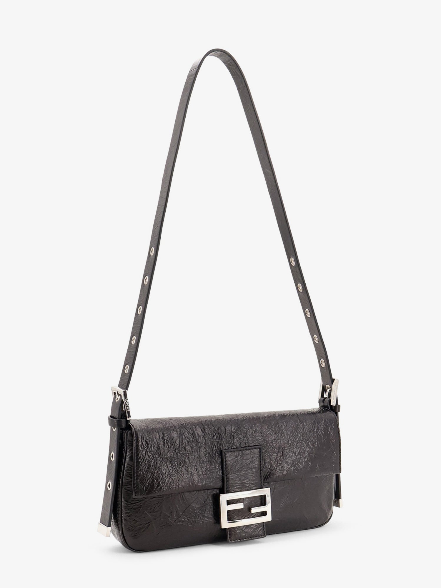 Fendi Baguette Vintage-effect Leather Shoulder Bag