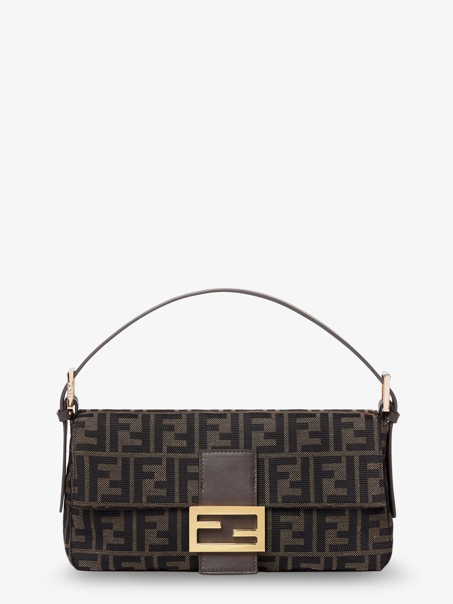 Fendi Baguette 26424 Ff Zucca Fabric Shoulder Bag