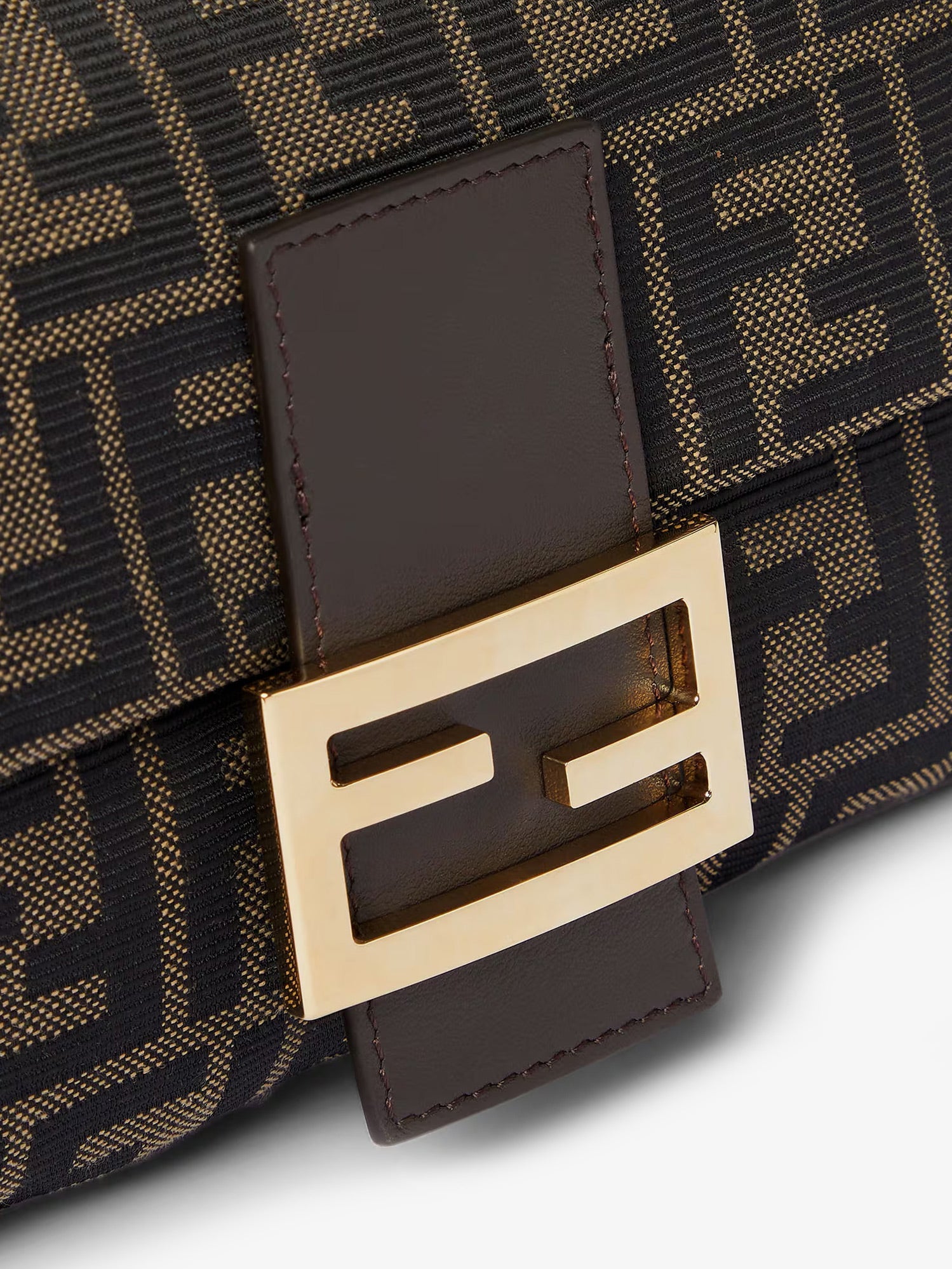 Fendi Baguette 26424 Ff Zucca Fabric Shoulder Bag