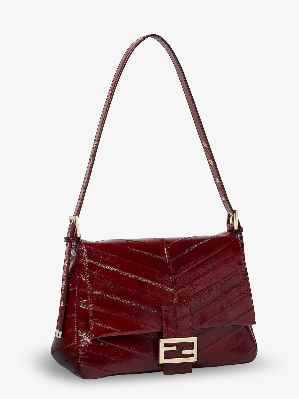 Fendi Flap 26325 Missina Leather Shoulder Bag