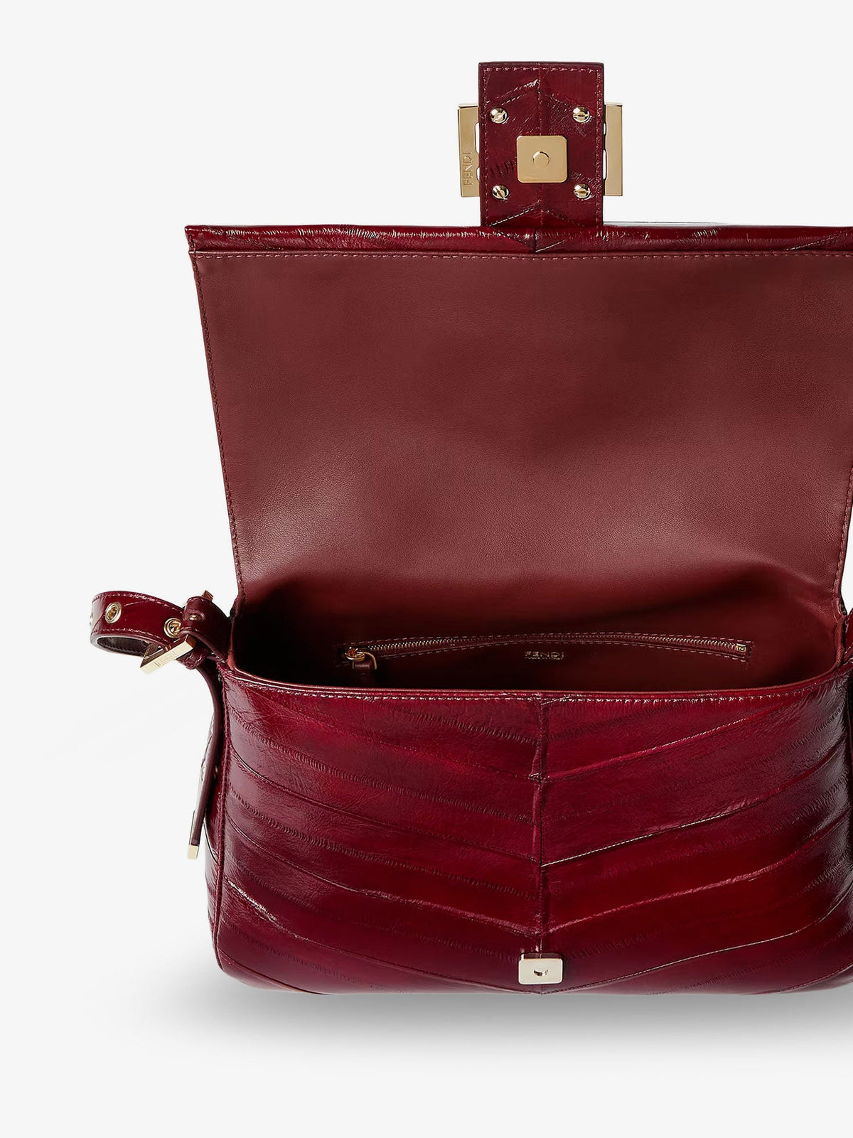 Fendi Flap 26325 Missina Leather Shoulder Bag