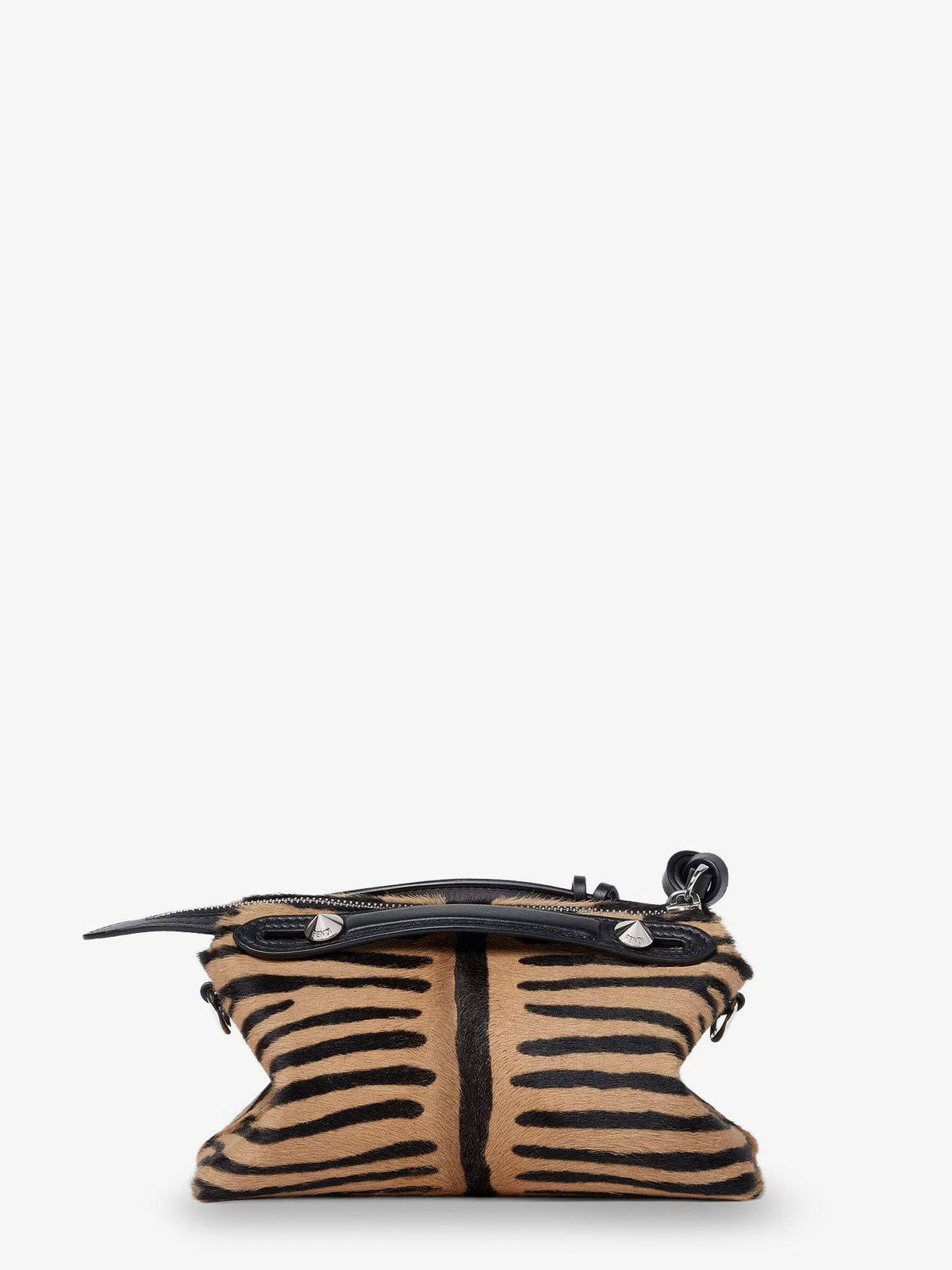 Fendi Boston Handbag With Tiger Print In Pony Skin
