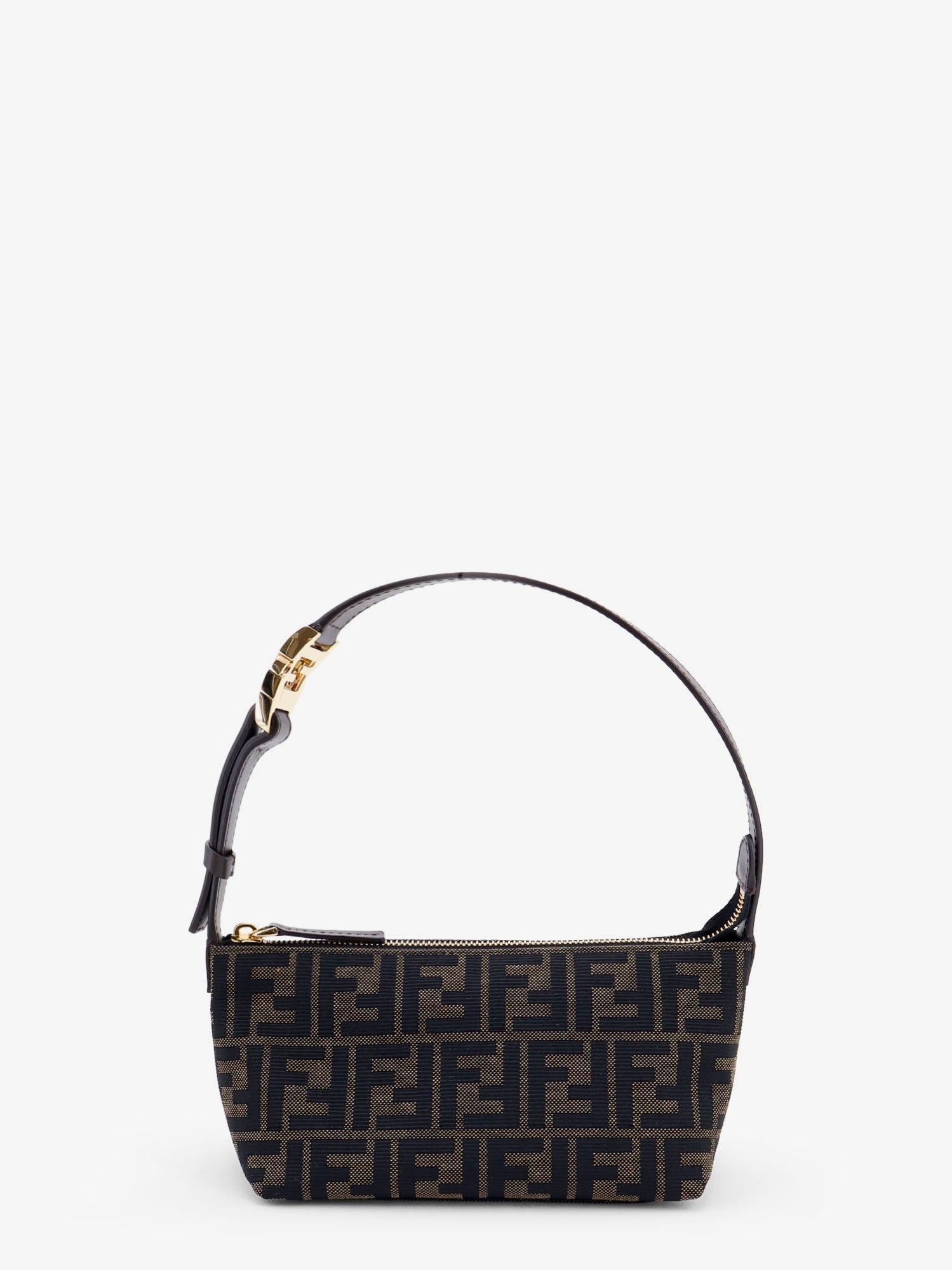 Fendi Vanity Pouch Ff Jacquard Fabric Small Handbag