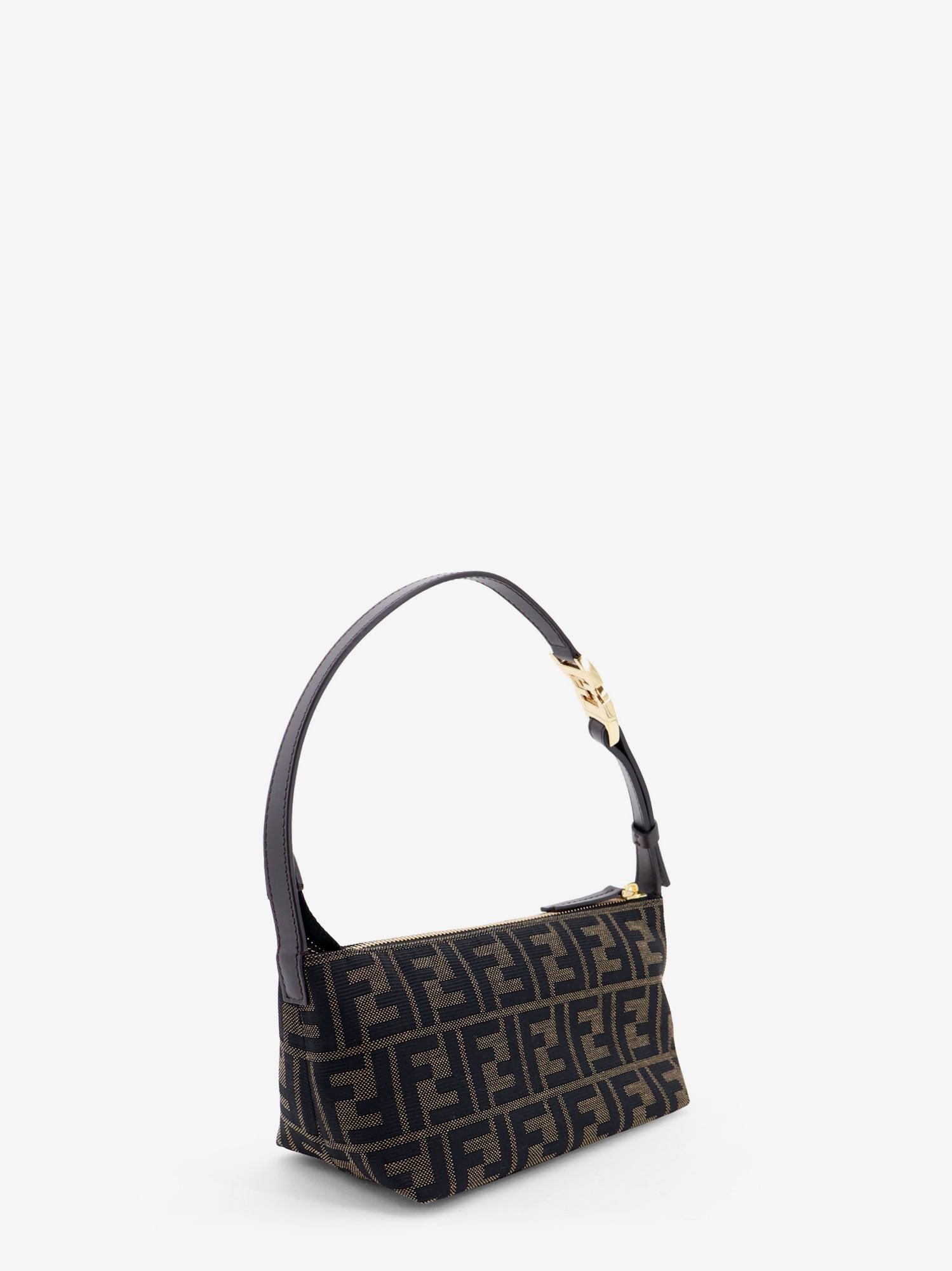 Fendi Vanity Pouch Ff Jacquard Fabric Small Handbag
