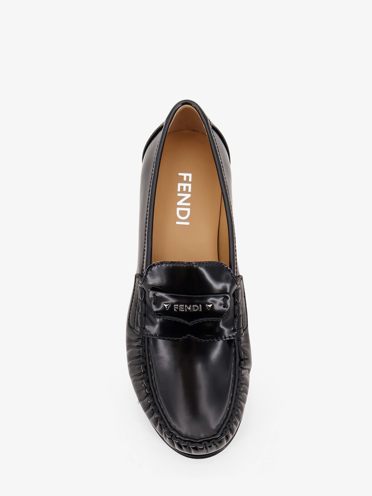 Fendi Leather Scrunch Loafers