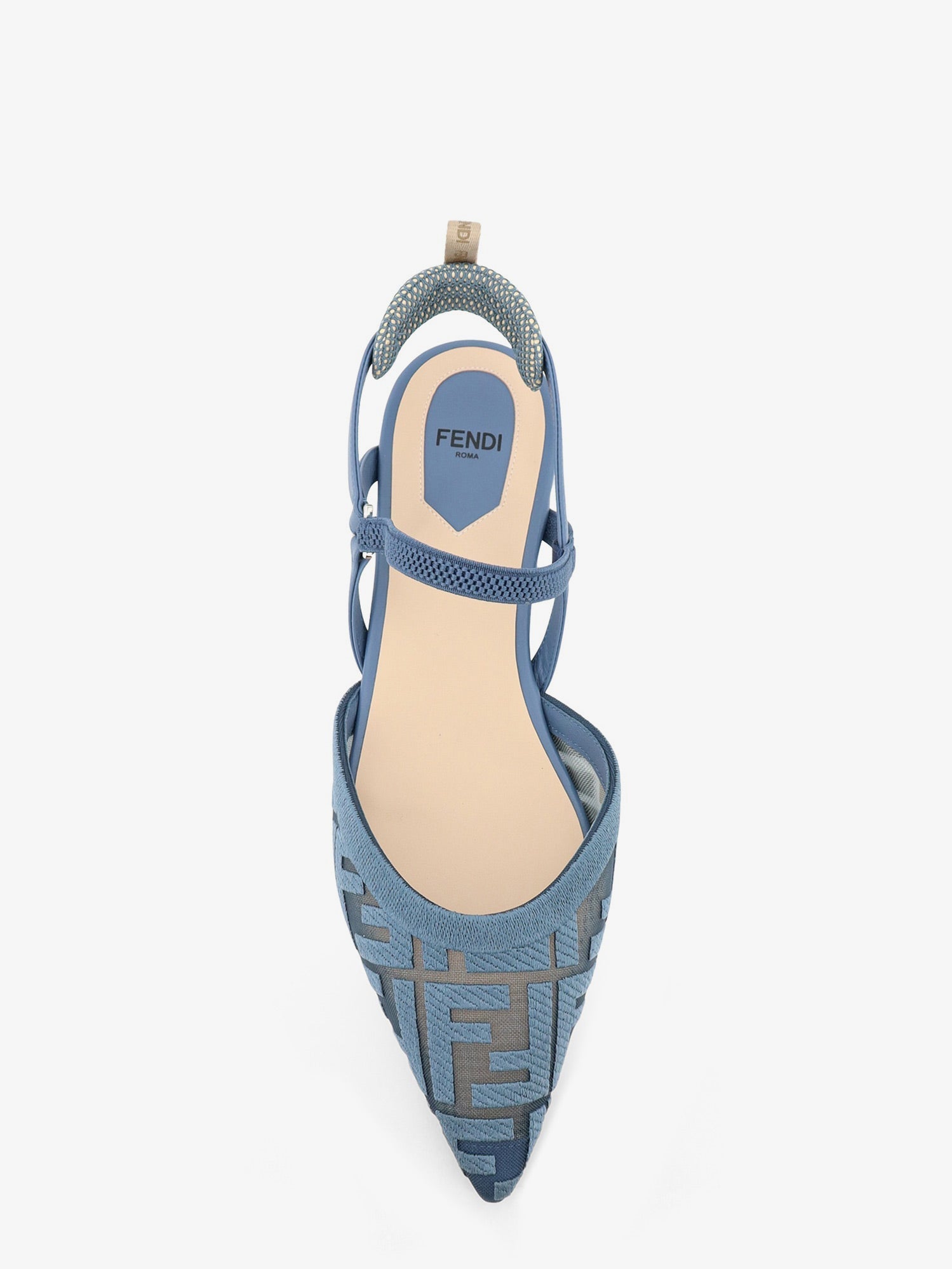 Fendi Colibrì Lite Flat Mesh Slingback With Ff Embroidery