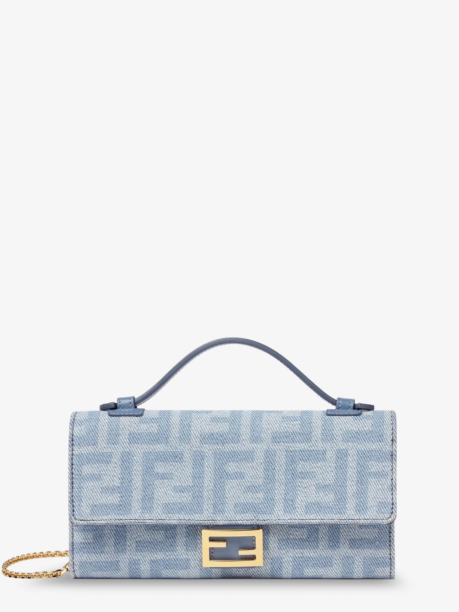 Fendi Baguette Continental Canvas Crossbody Bag With All-over Ff Motif