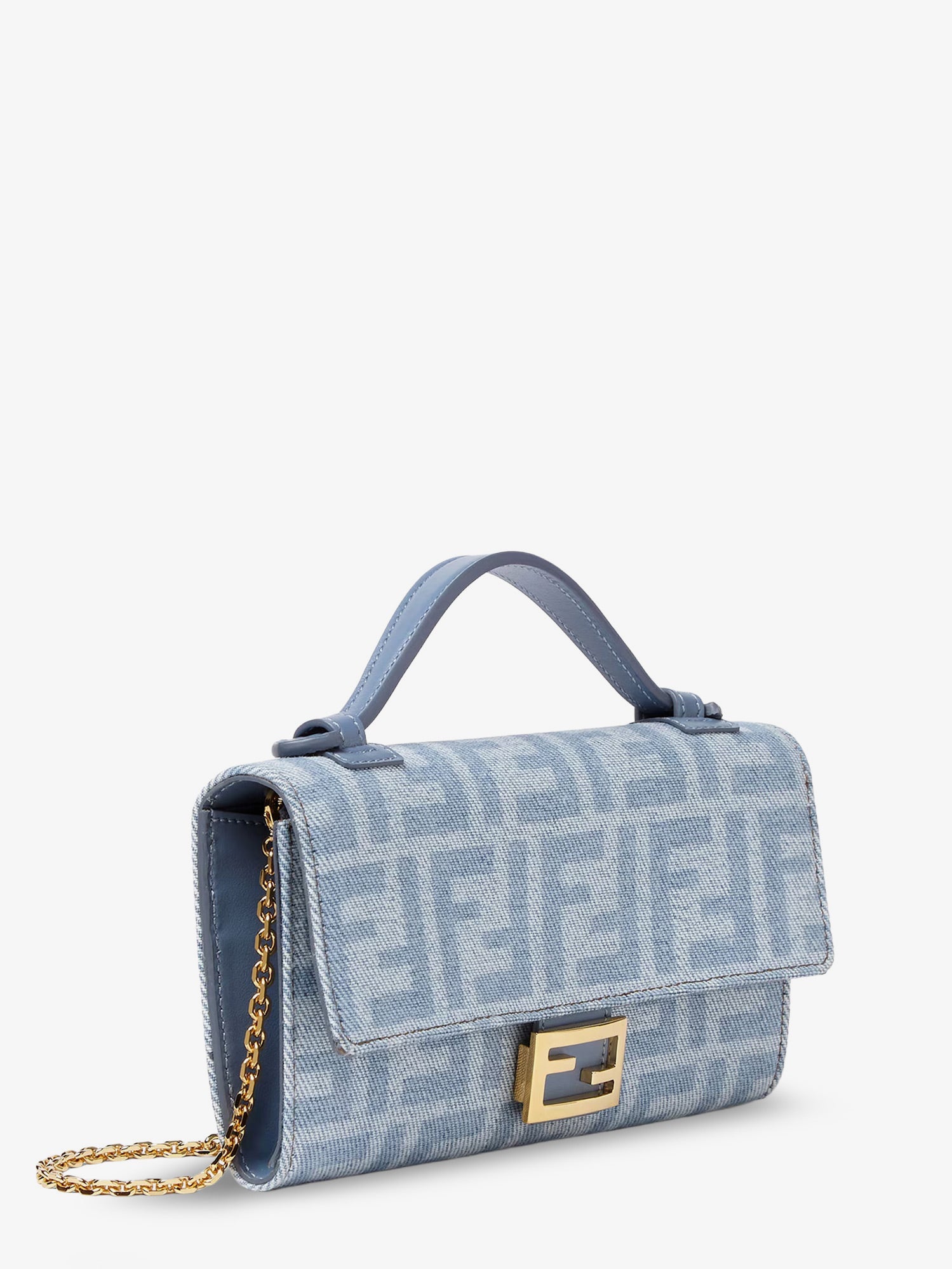Fendi Baguette Continental Canvas Crossbody Bag With All-over Ff Motif