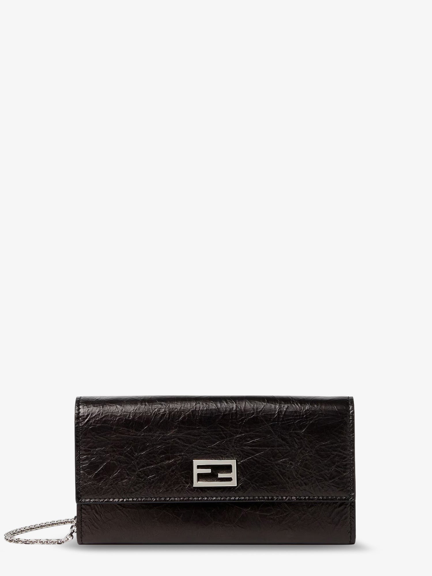 Fendi Continental Crackled Leather Wallet
