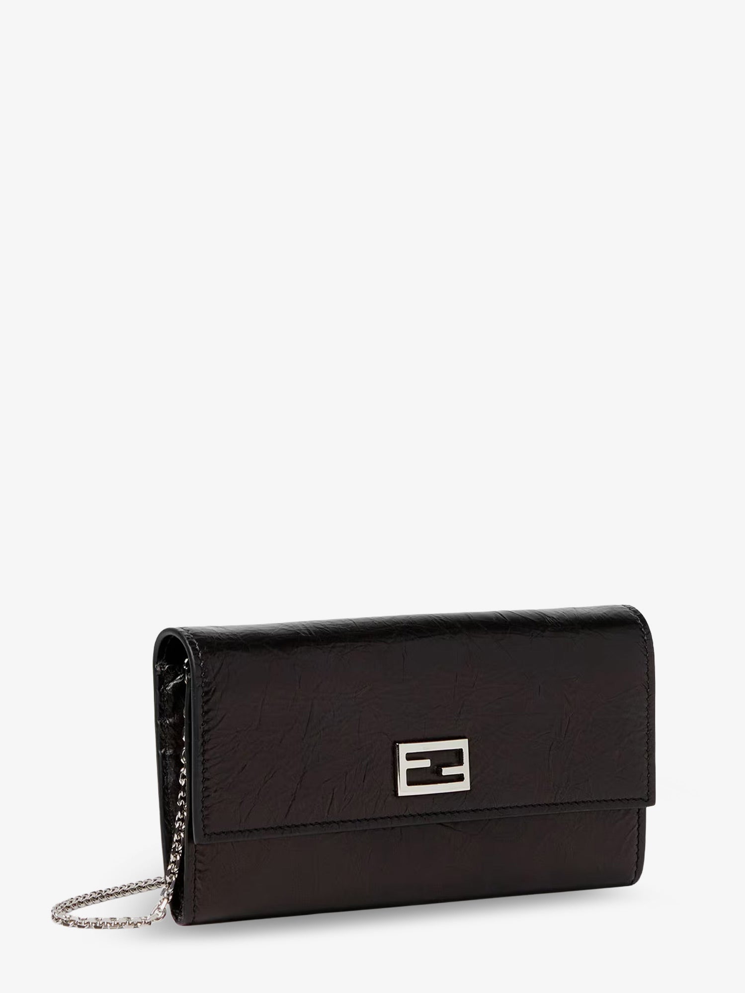 Fendi Continental Crackled Leather Wallet