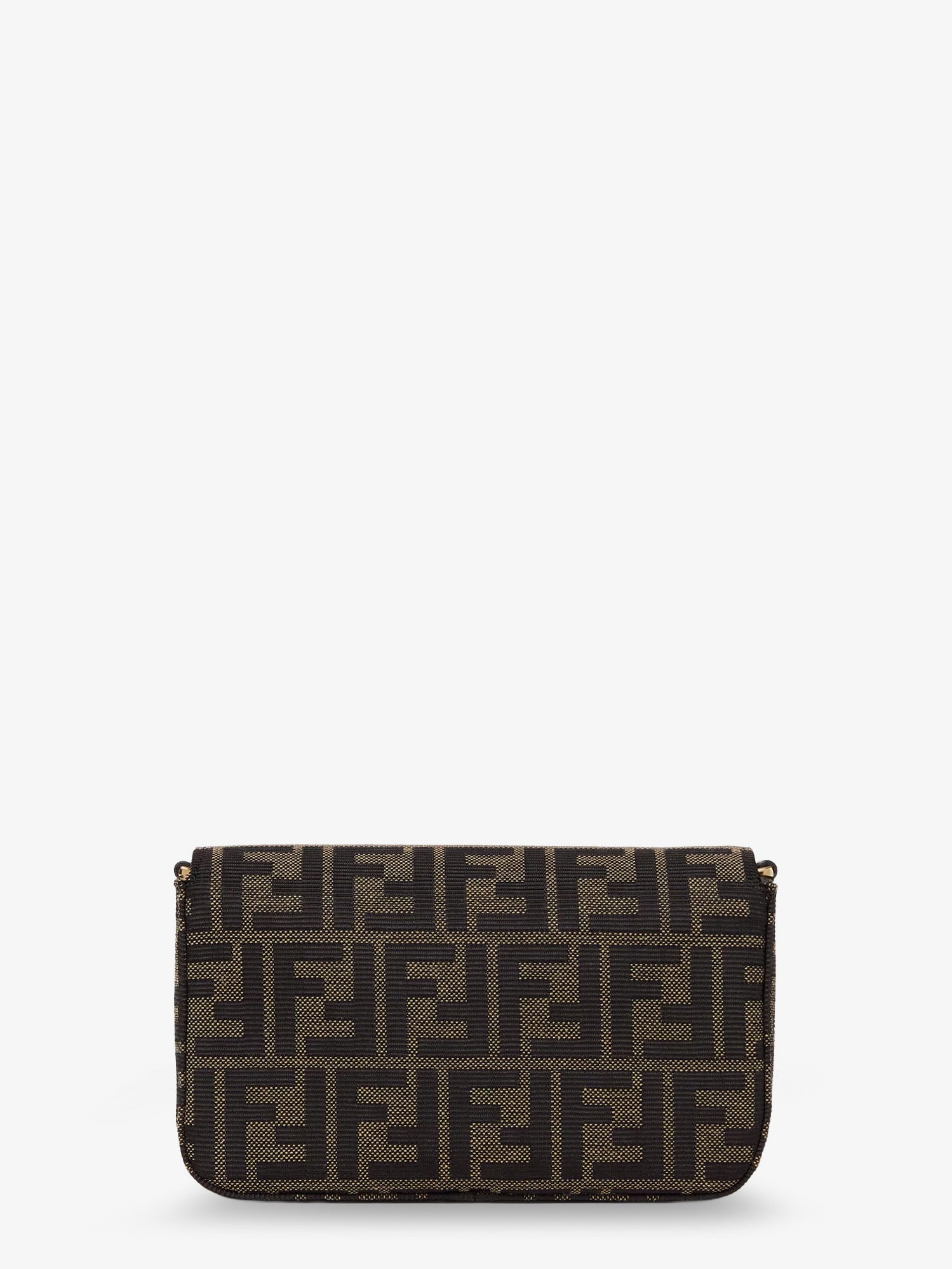Fendi Wallet On Chain Tube Ff Zucca Fabric Crossbody Bag