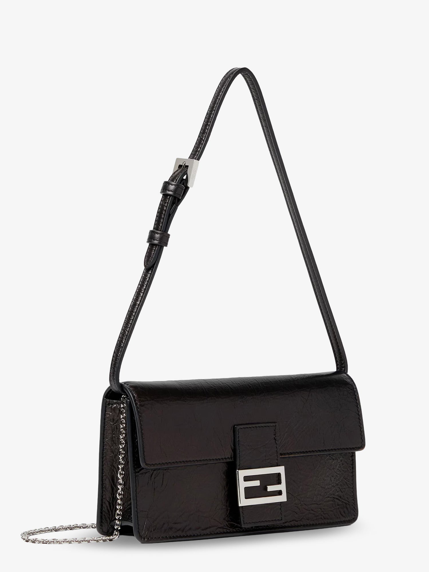 Fendi Wallet On Chain Tube Leather Crossbody Bag