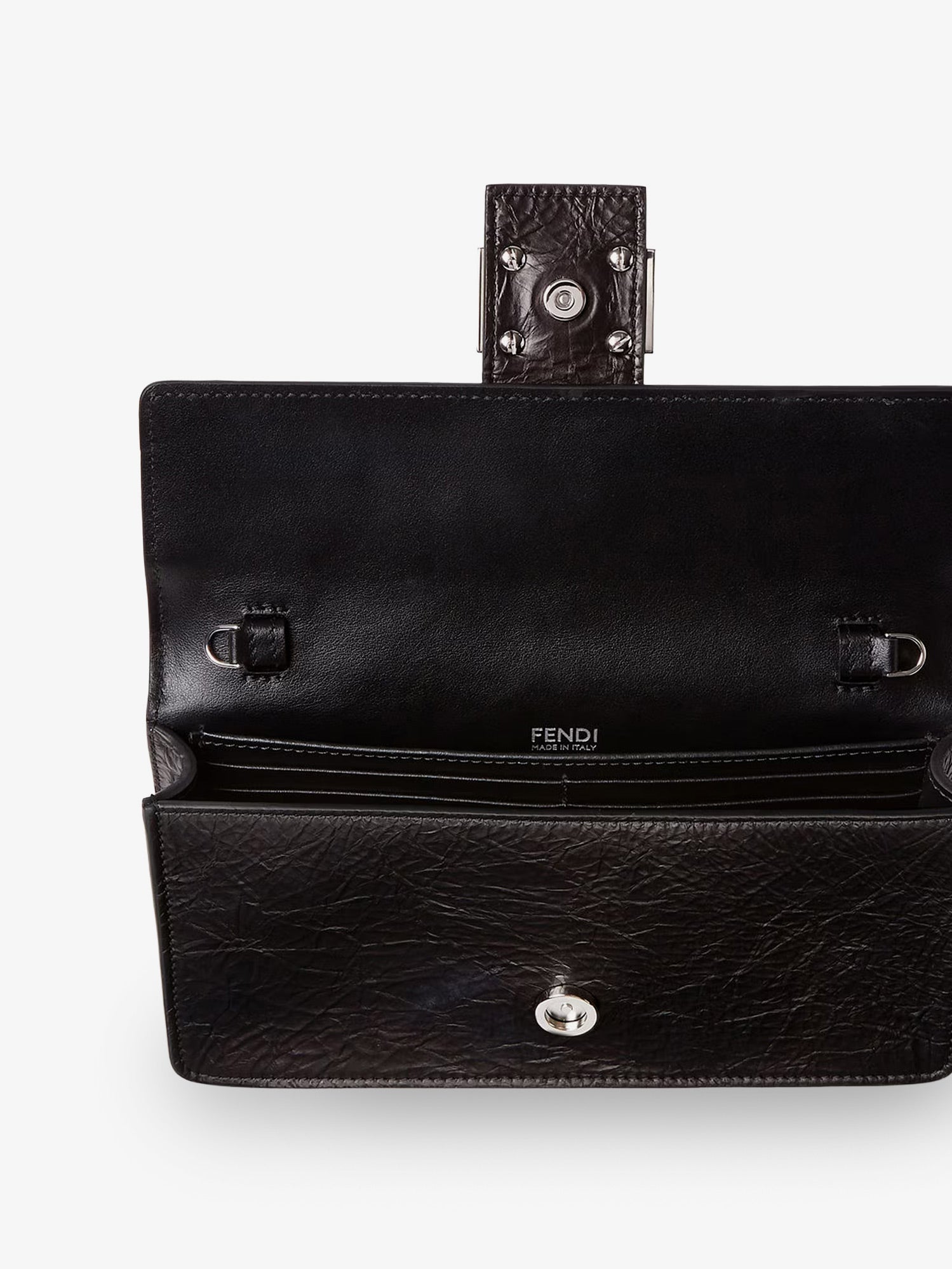 Fendi Wallet On Chain Tube Leather Crossbody Bag