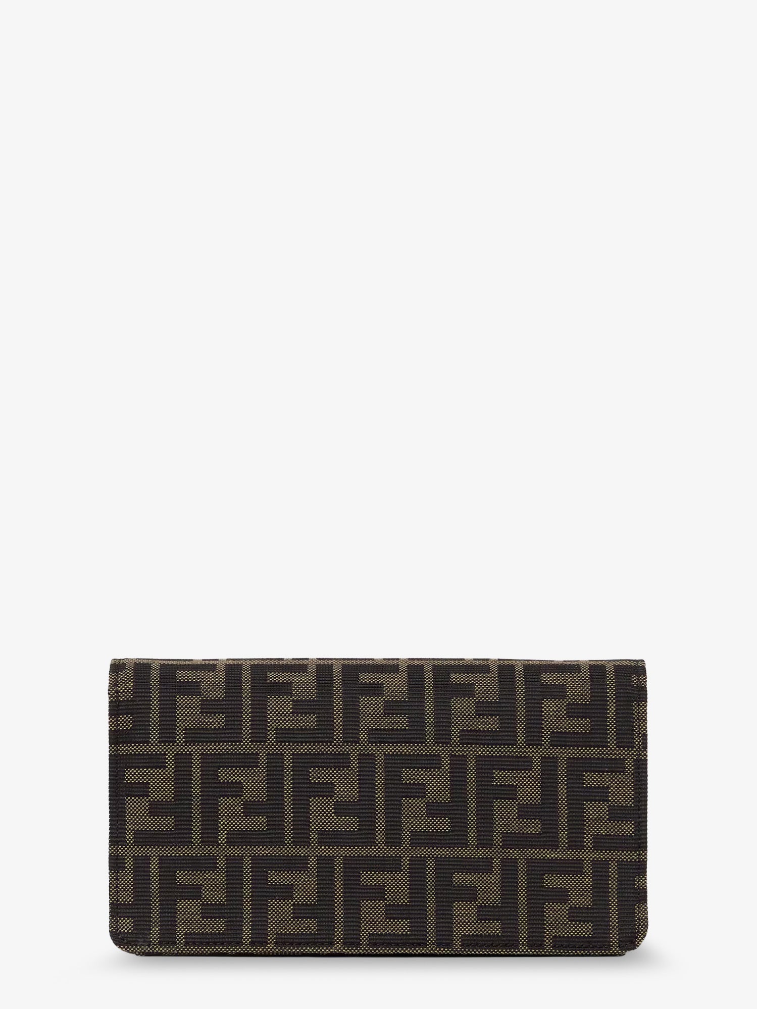 Fendi Wallet On Chain Tube Ff Zucca Fabric Crossbody Bag
