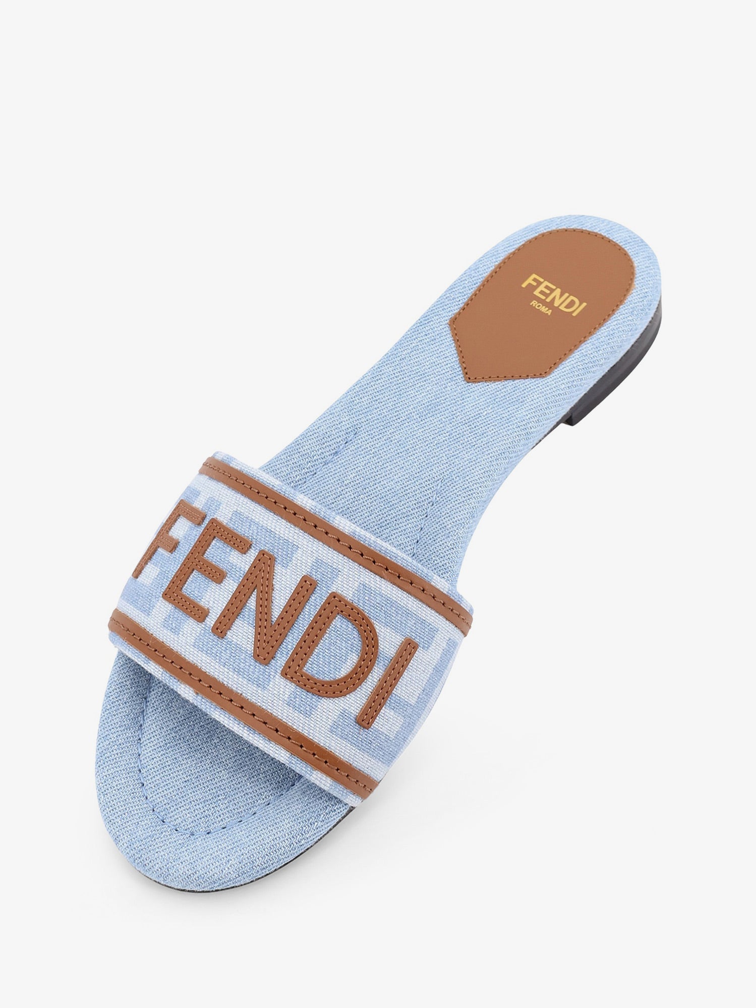Fendi Sunshine Ff Denim Sandals