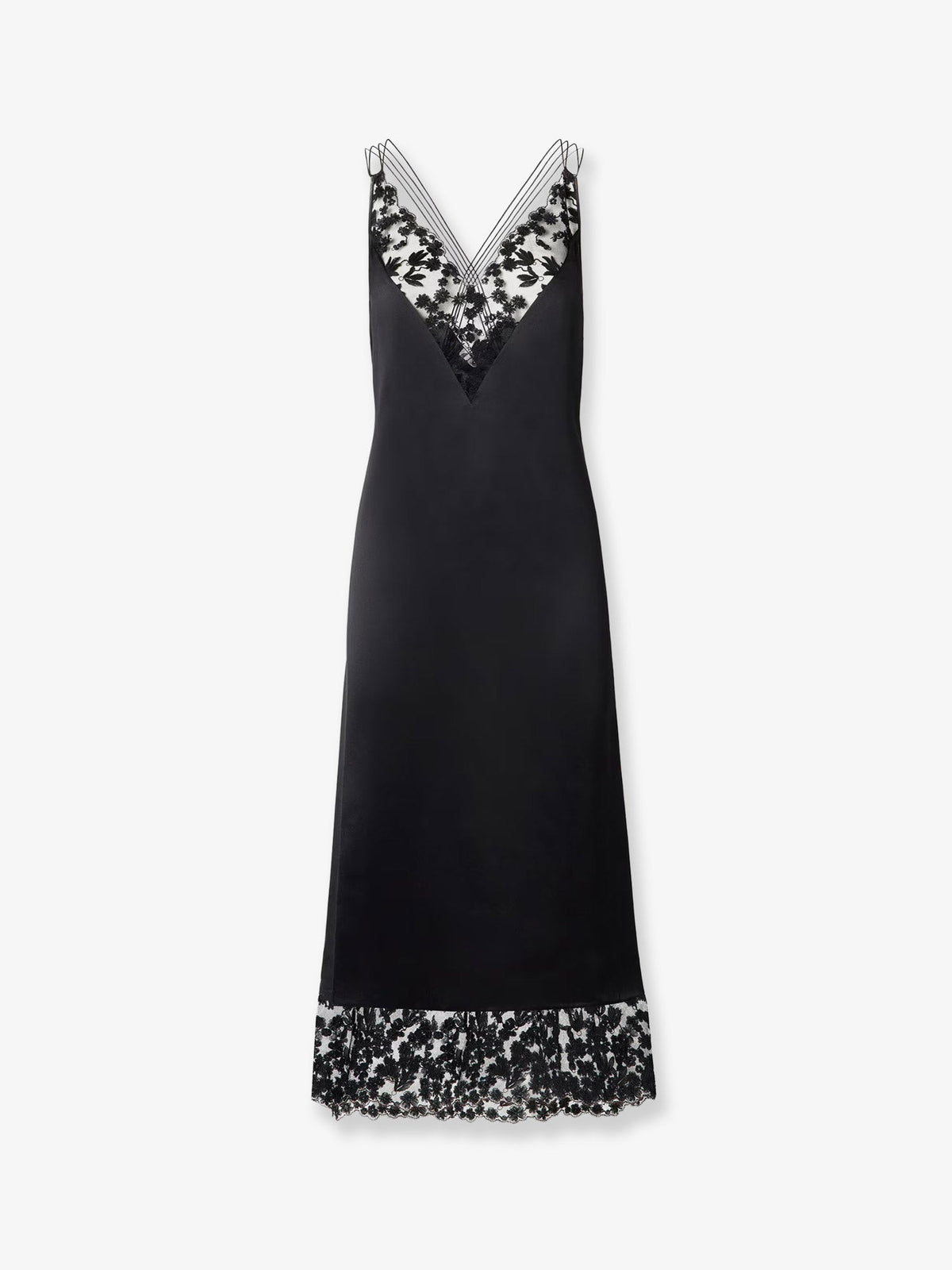 Fendi Silk And Millefiori Lace Midi Dress