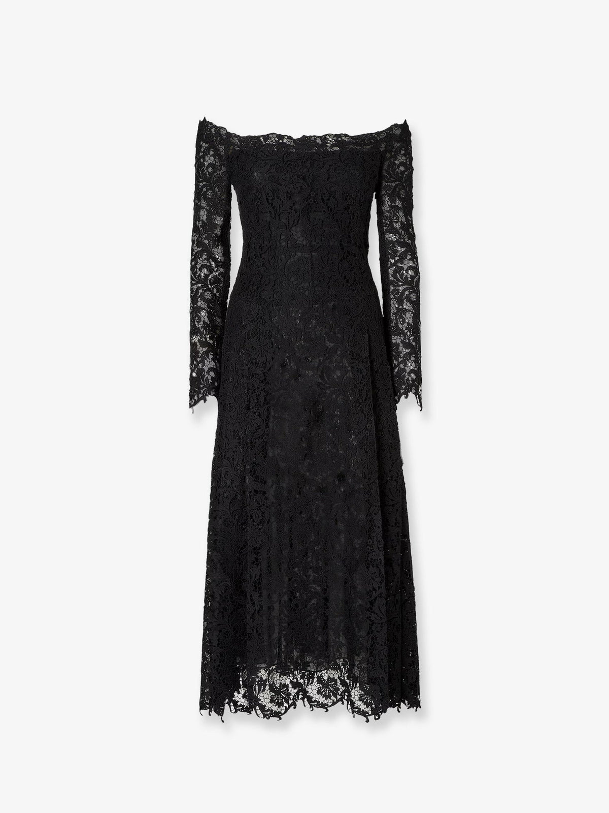 Fendi Black Macramé Lace Dress