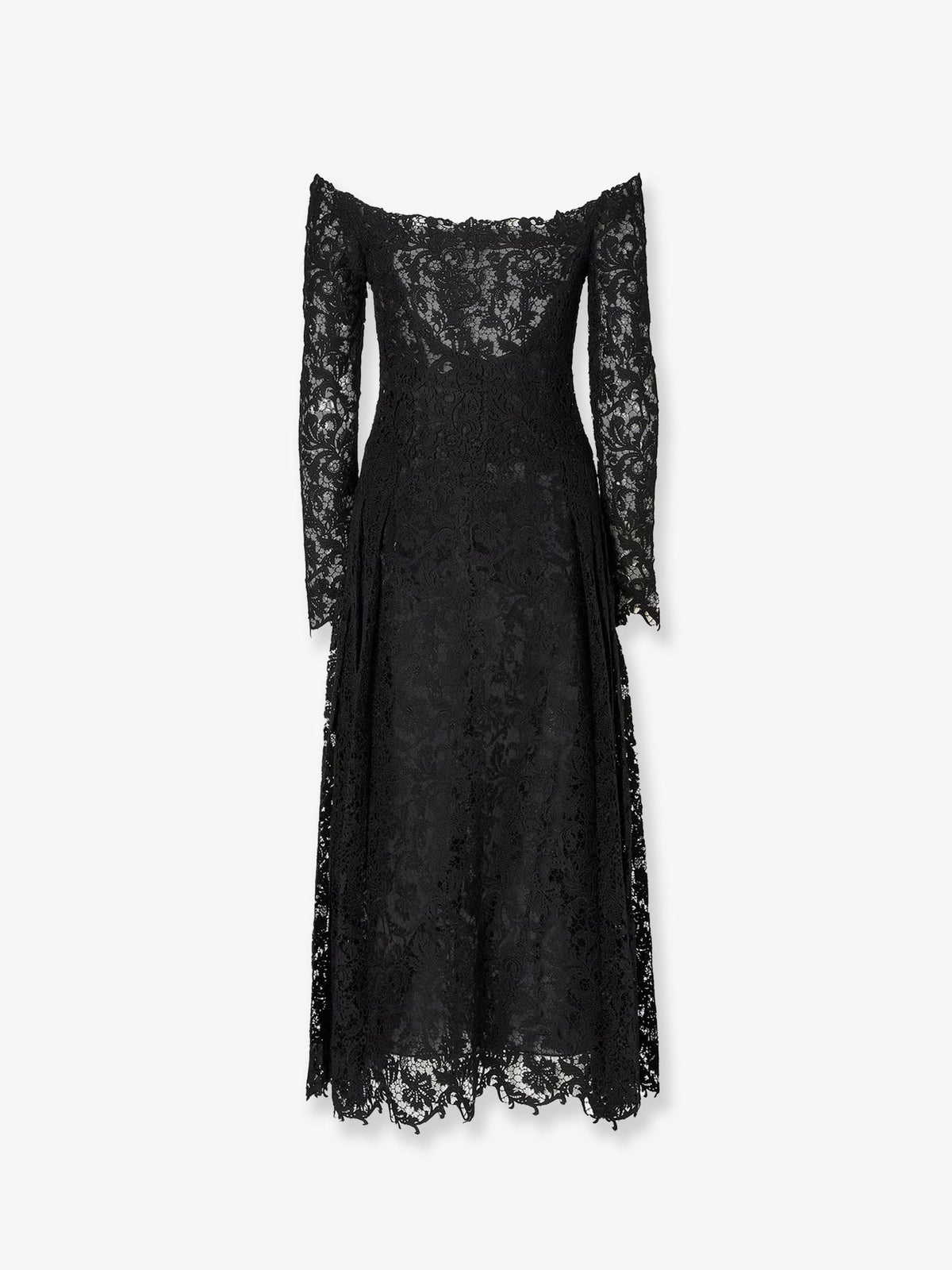 Fendi Black Macramé Lace Dress
