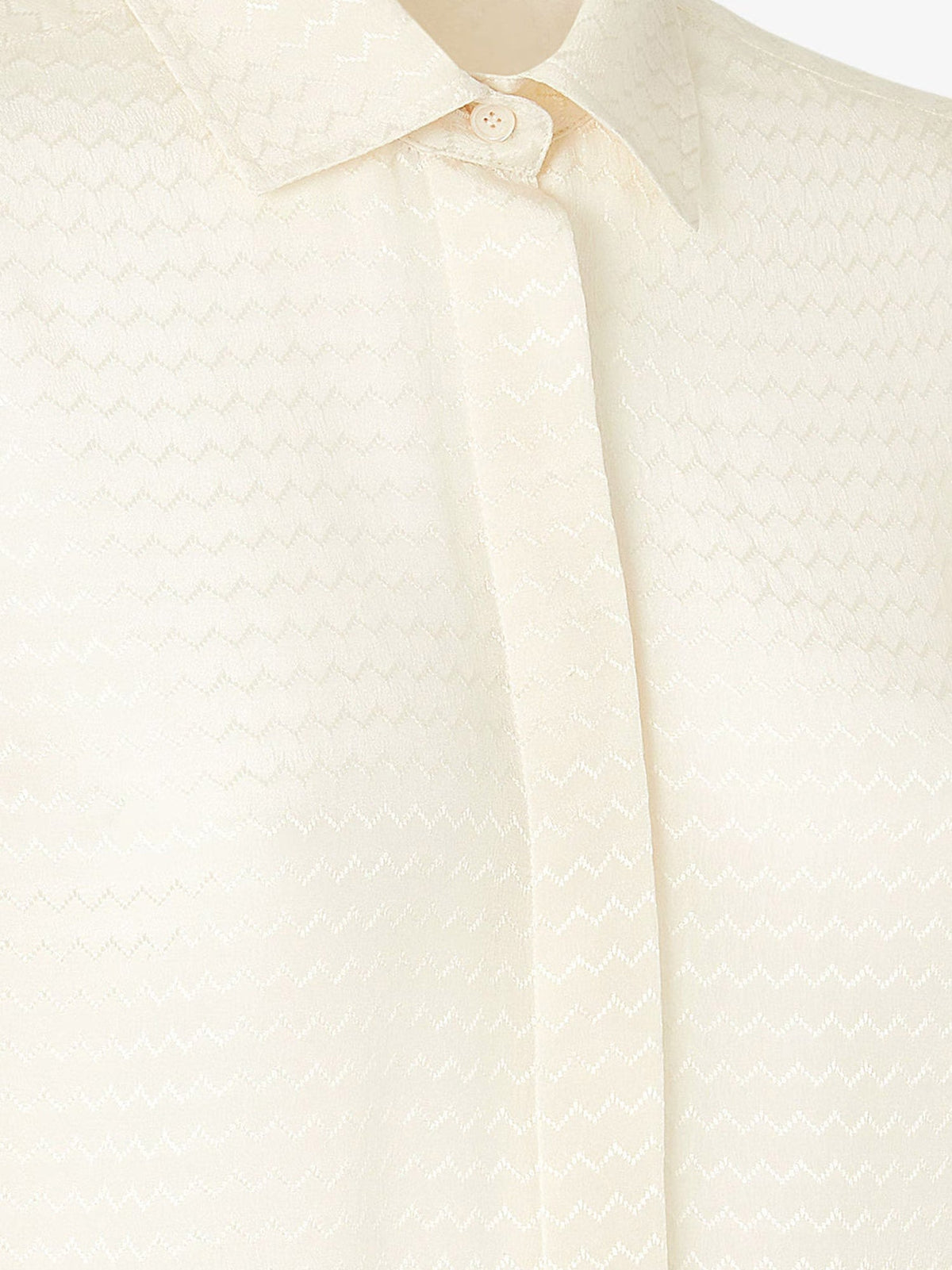 Fendi Silk Jacquard Chemisier Dress