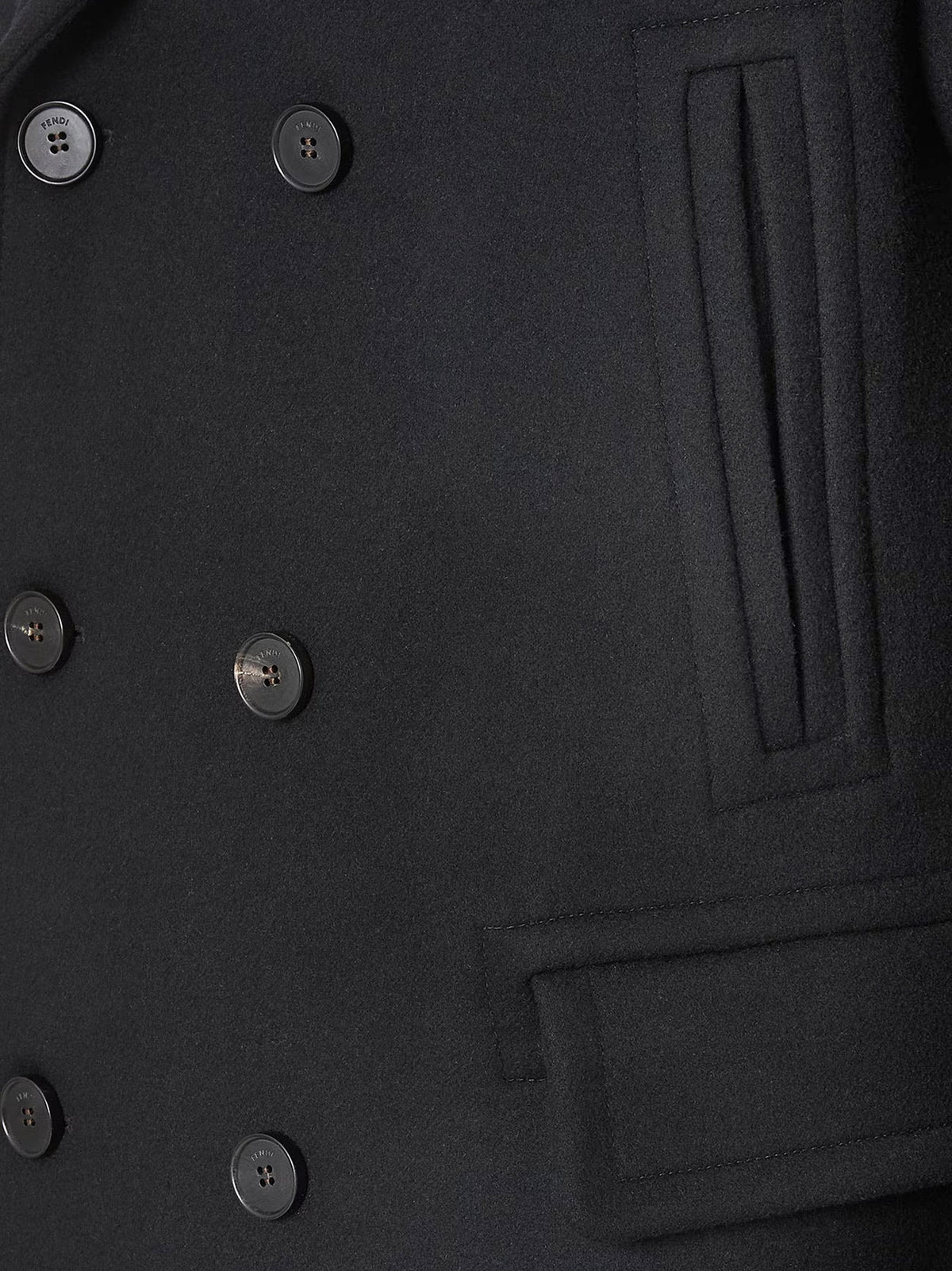 Fendi Double-breasted Wool And Angora Blend Coat