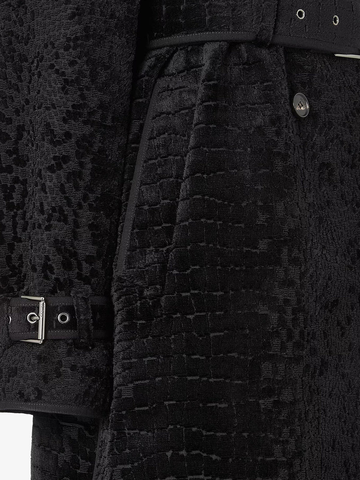 Fendi Jacquard Velvet Coat With Aniaml Print