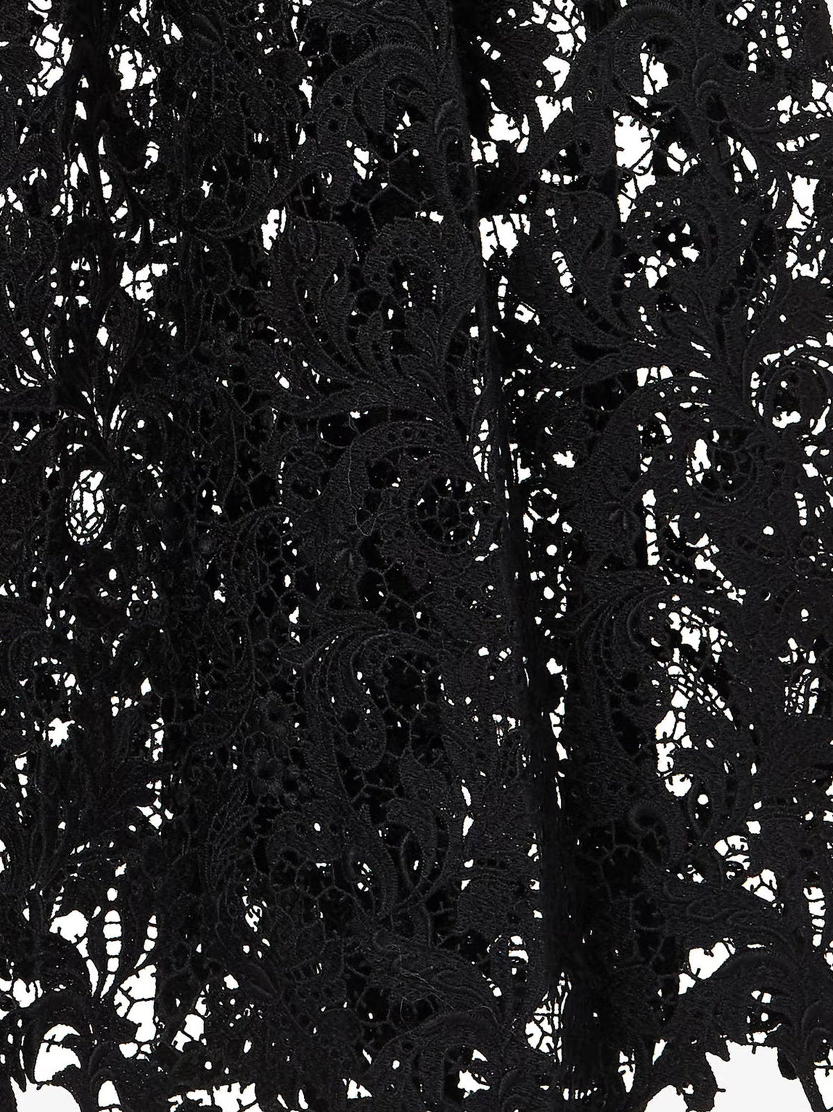 Fendi Black Macramé Lace Skirt