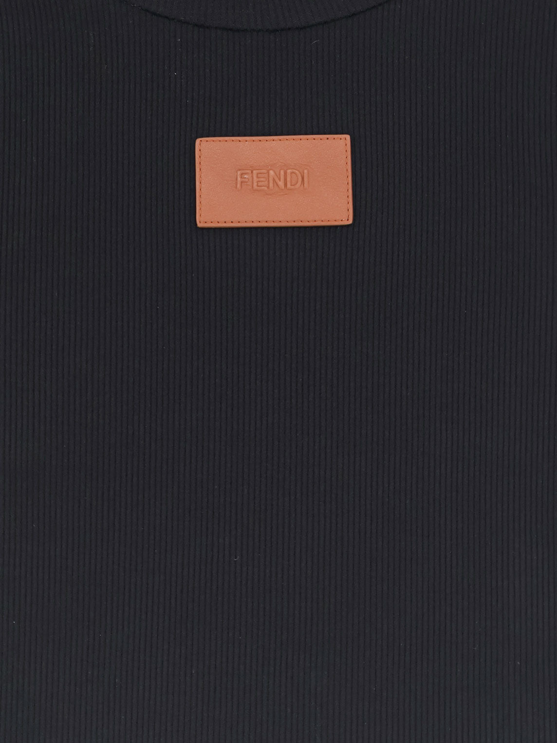 Fendi Cropped Stretch Cotton T-shirt
