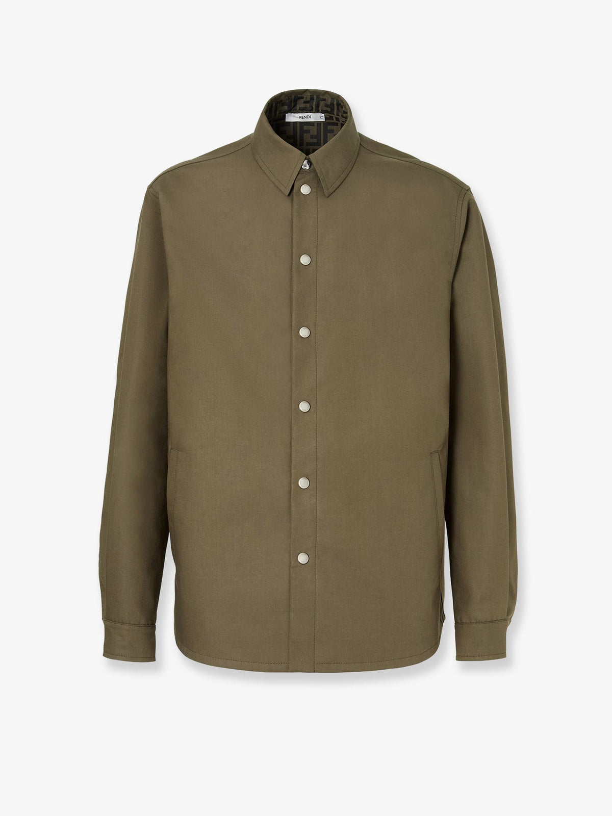 Fendi Zucca Green Ff Jacquard Nylon Blouson