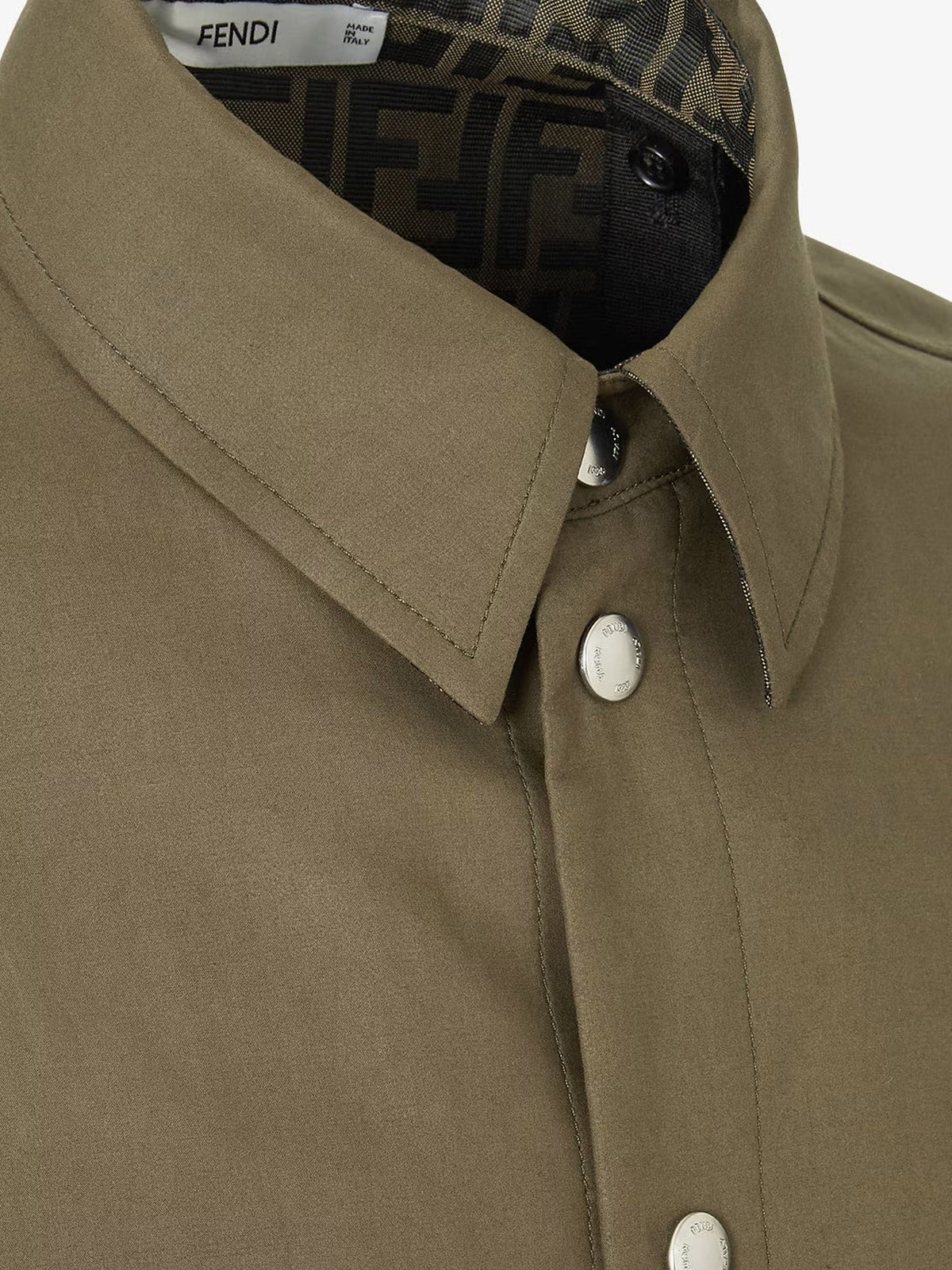 Fendi Zucca Green Ff Jacquard Nylon Blouson